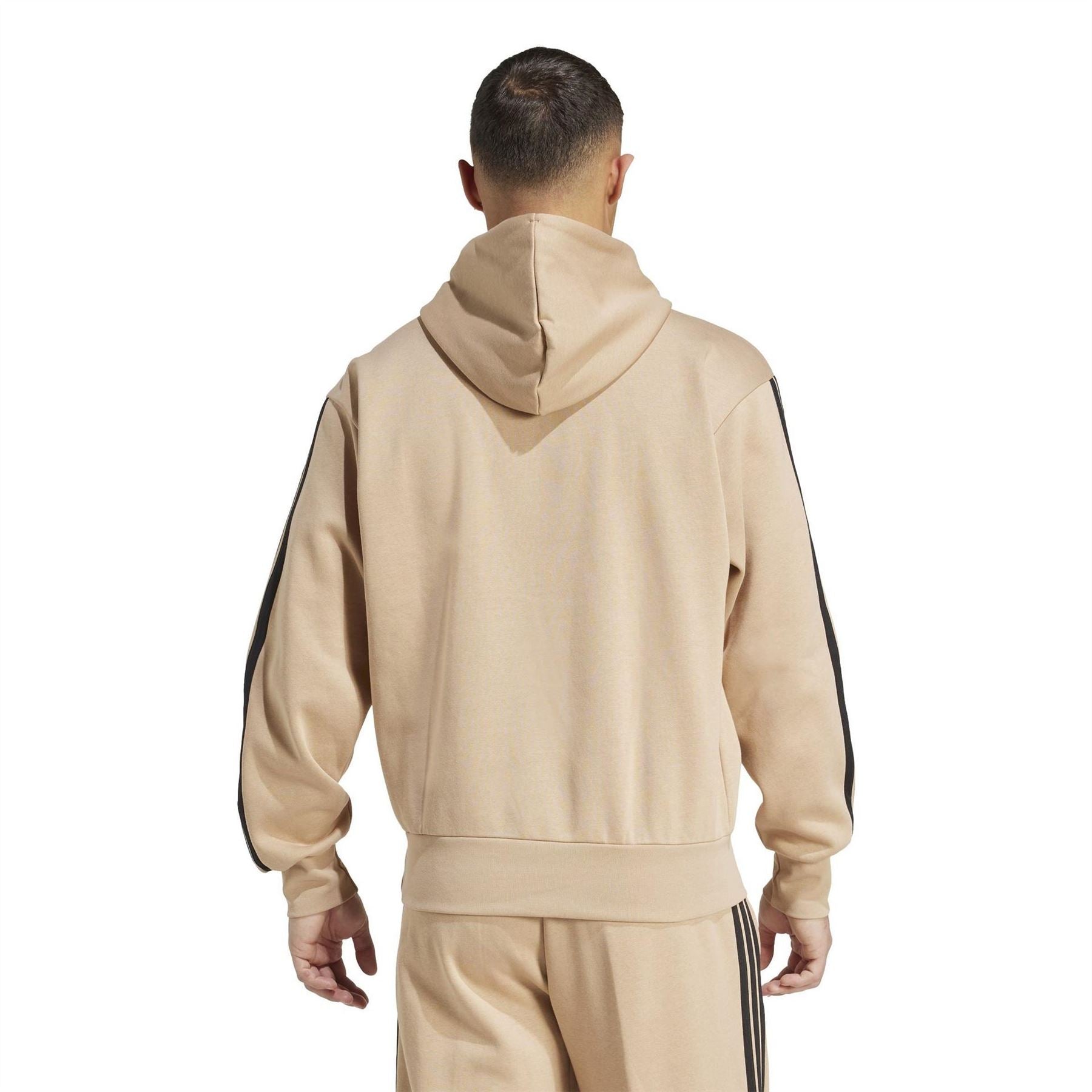adidas Mens Fleece 3 Stripes Hoodie