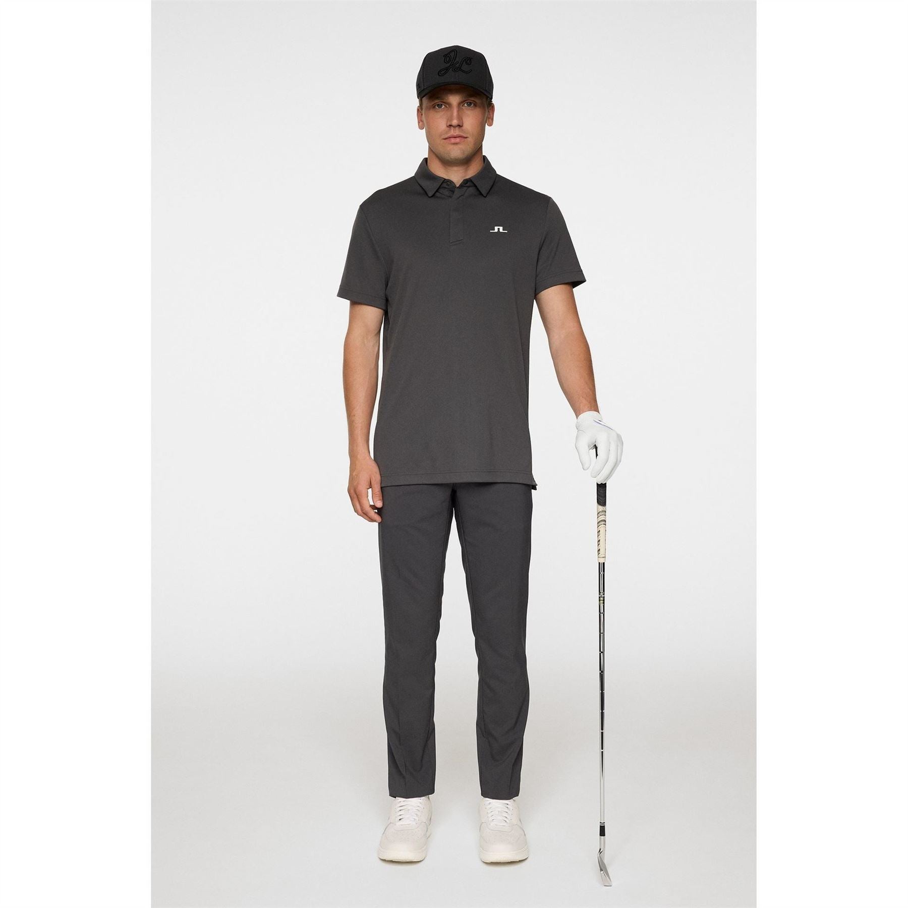 J Lindeberg Golf Collared Neck Short Sleeve Polo Shirt