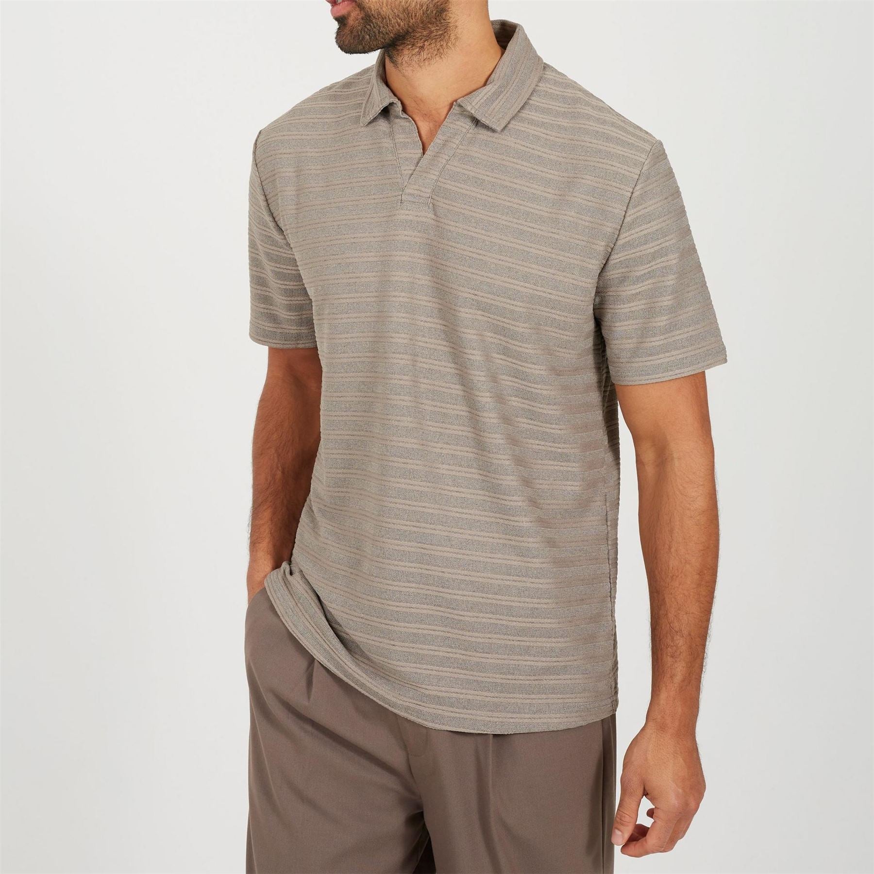 Brave Soul Trophy Polo Neck Short Sleeve Shirt
