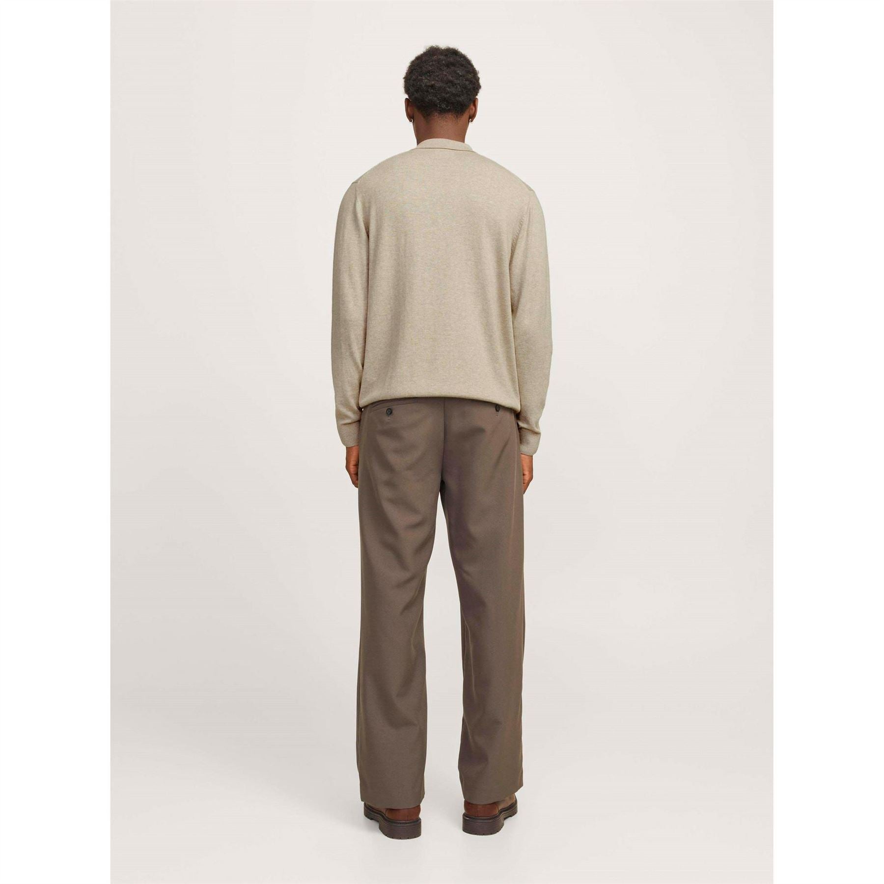 Jack and Jones Mens Emil Half Zip Knitted Polo