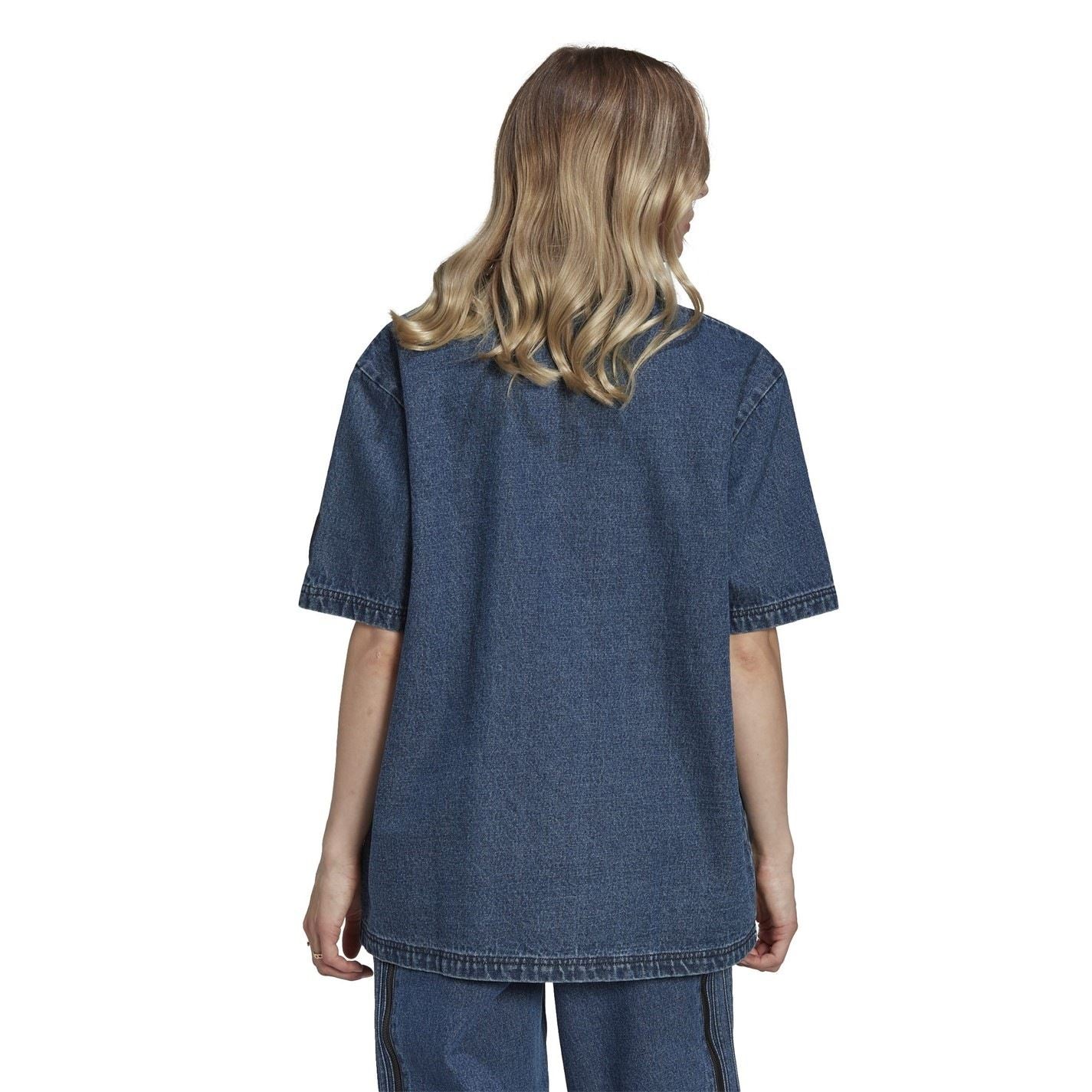 adidas Originals Denim Relaxed Fit Short Sleeve Shirt