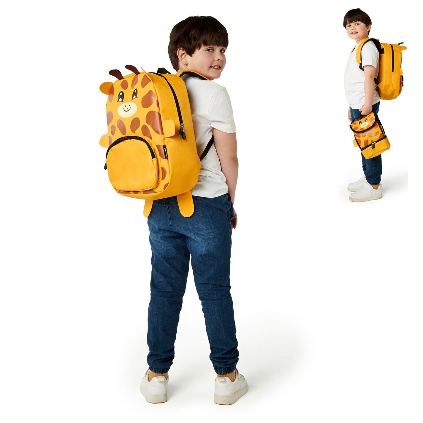 Zappi Co Animal Snow Leopard Backpack Set