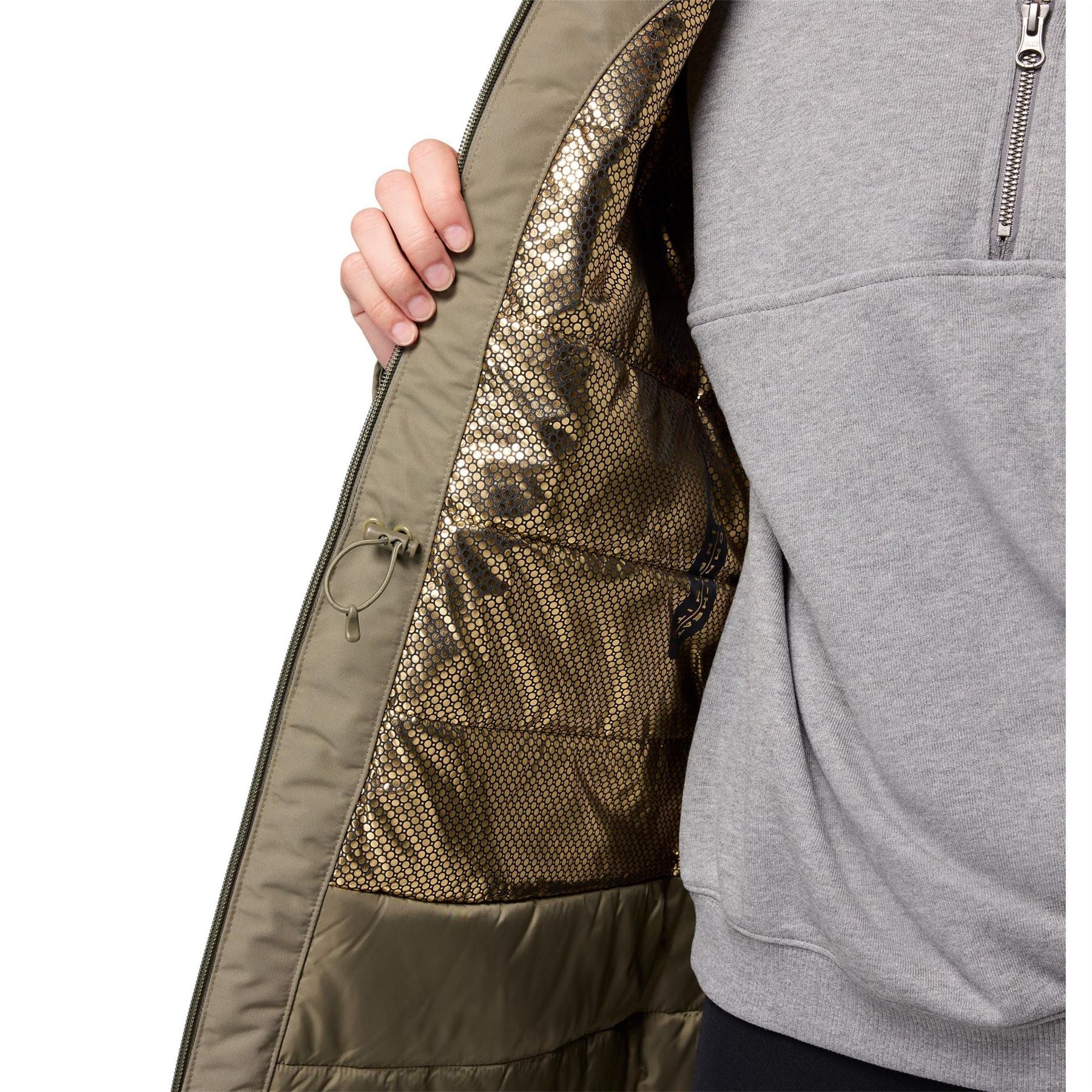 Columbia Pulask Hooded Solid Patterned Parka Jacket
