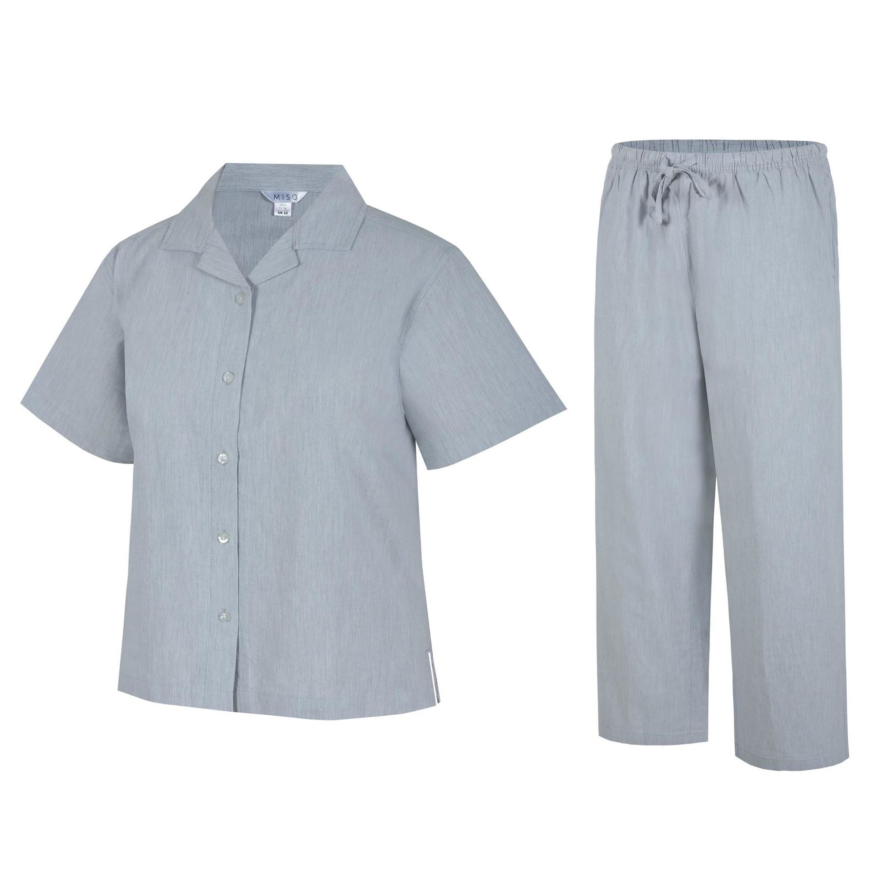 Miso Collared Neck Short Sleeve Shirt Casual Set