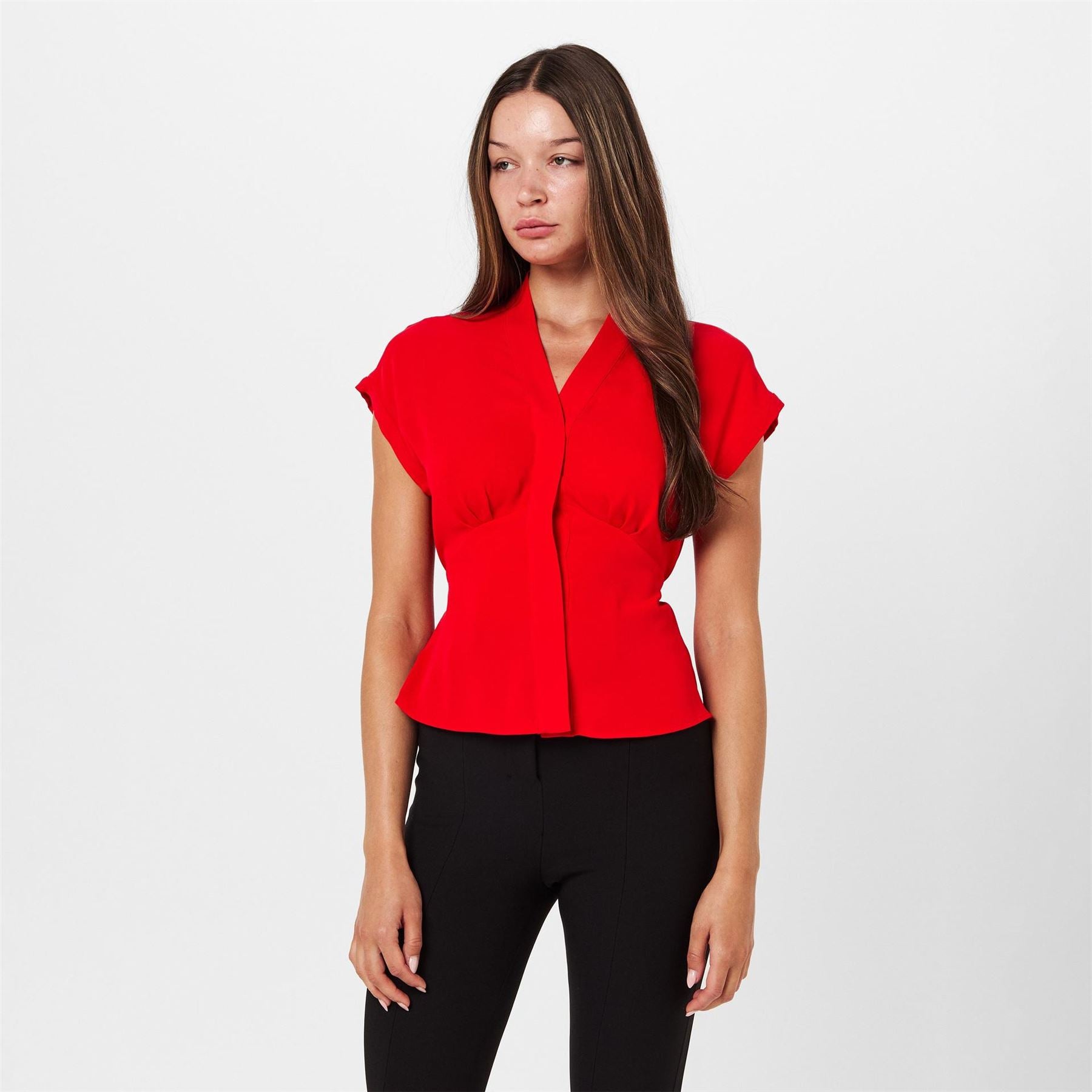 French Connection Short Sleeve Regular Fit Blouse