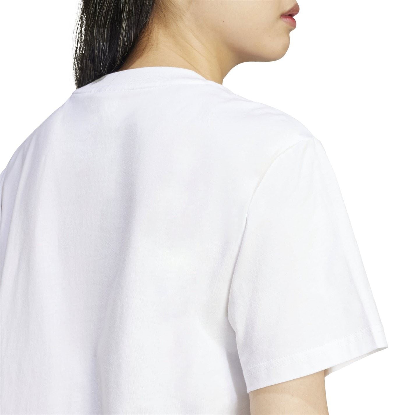 adidas Womens Essentials Small Logo Cotton T-Shirt