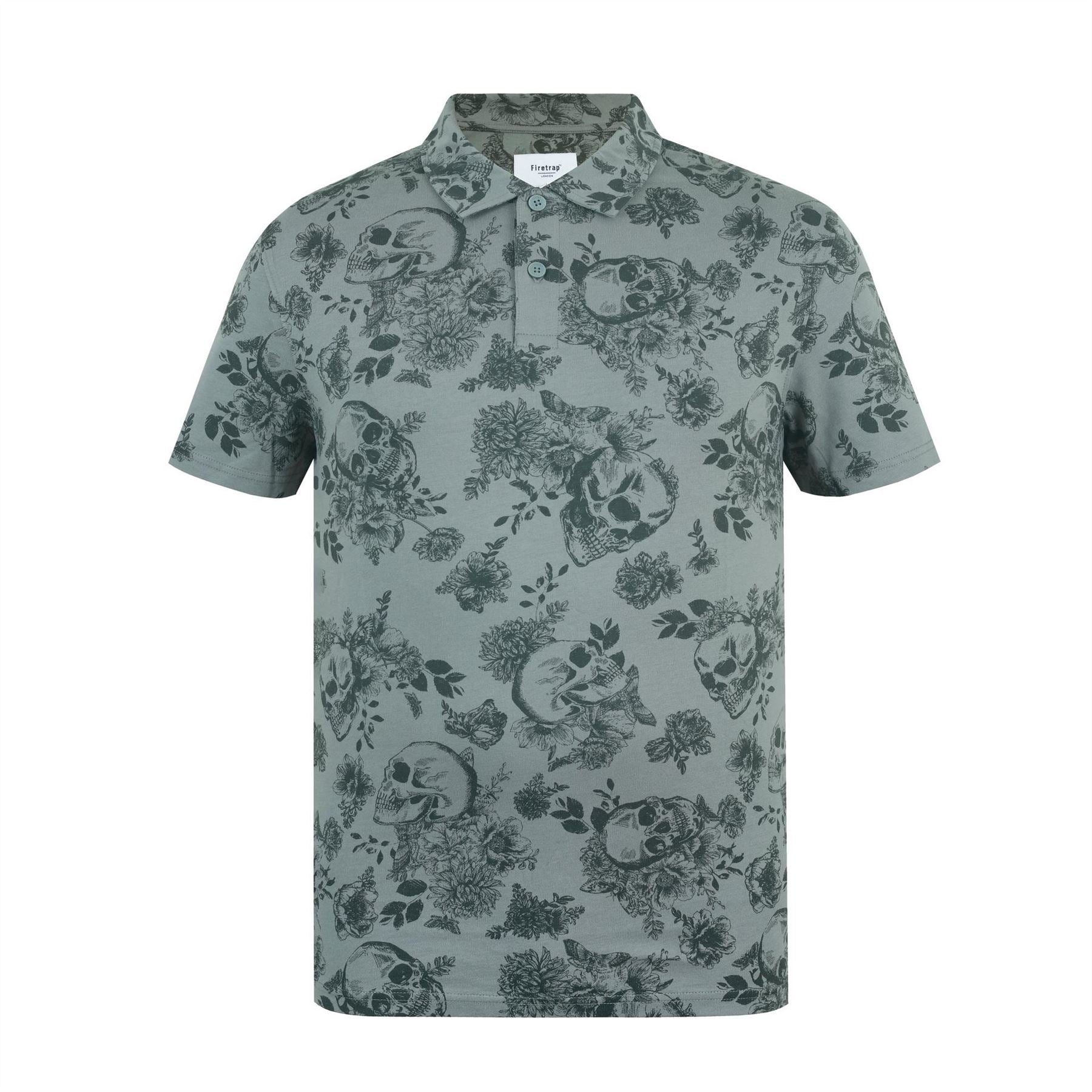 Firetrap Mens All Over Print Polo Top