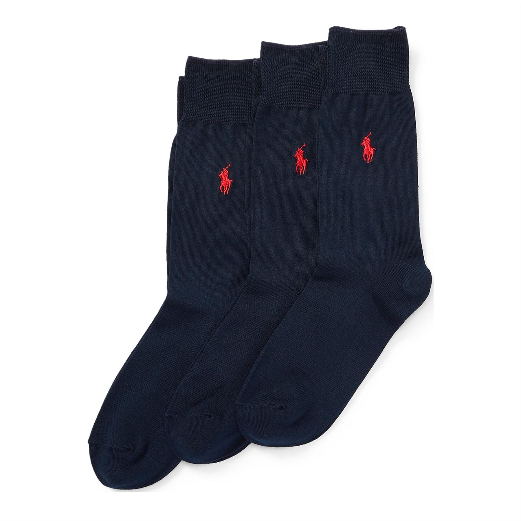Polo Ralph Lauren 3 Pack Mercerised Cotton Crew Socks