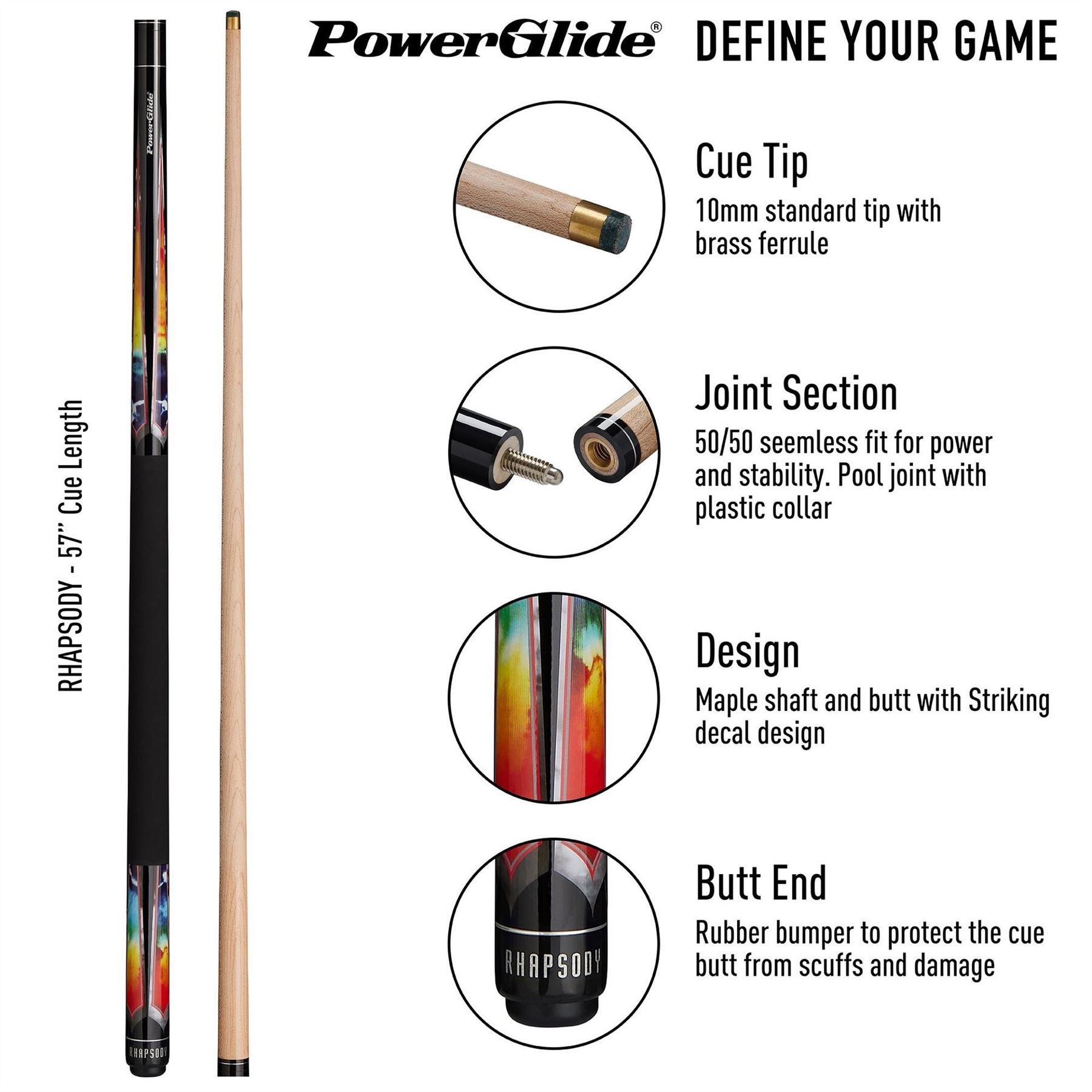 Powerglide Pool Cue And Case Set