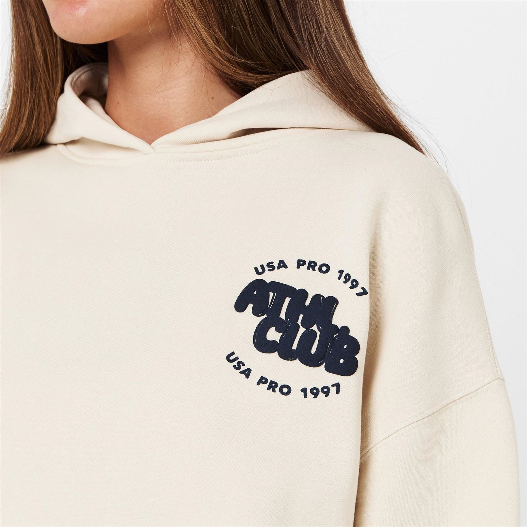 USA Pro Bubble Hooded Neck Long Sleeve Sweatshirt