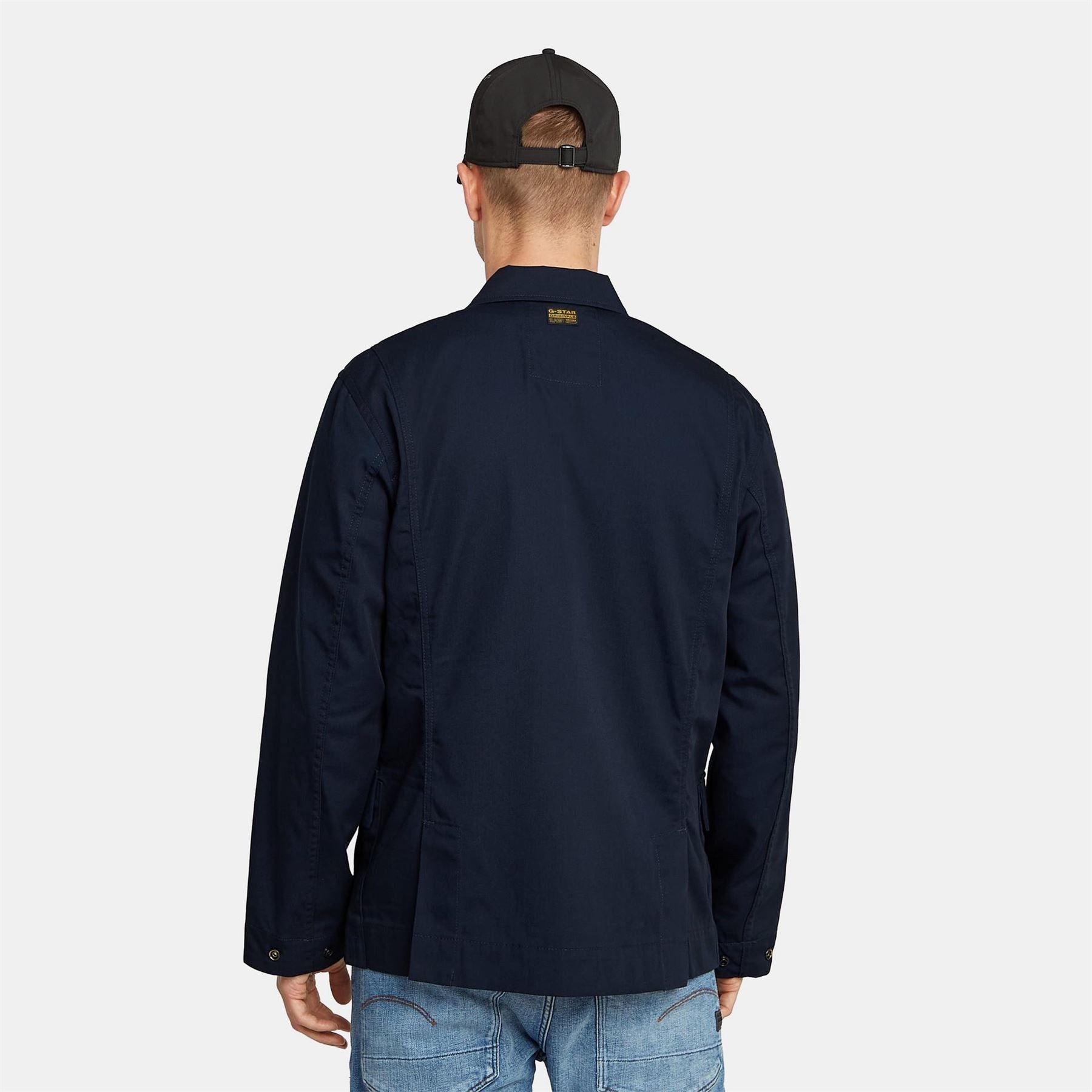 G Star Solid Patterned Overshirt with Flap Pocket