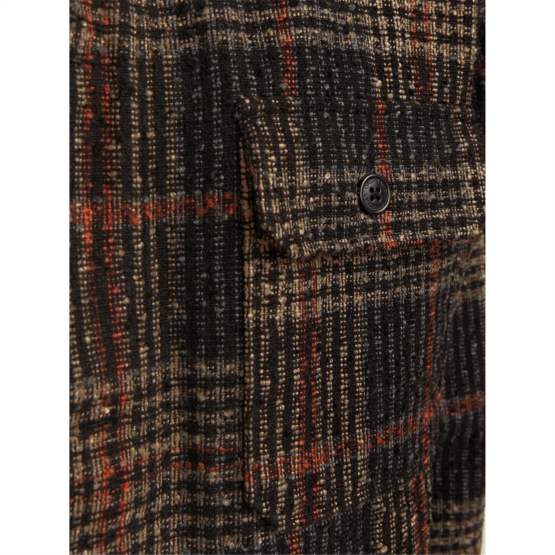 Jack and Jones Boucle Regular Fit Long Sleeve Cuff Sleeve Front Pocket Shirt