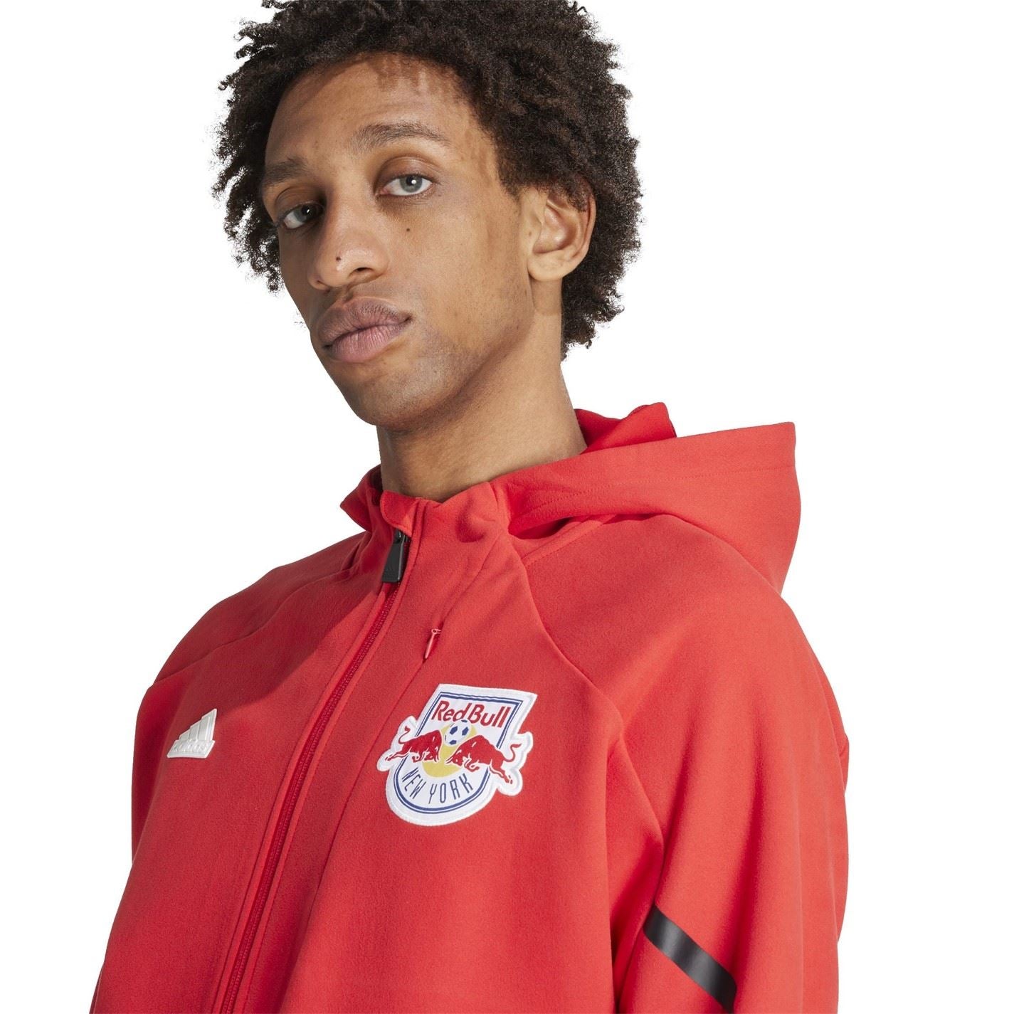 adidas New York Red Bulls Anthem Anorak Jacket 2023 2024 Adults