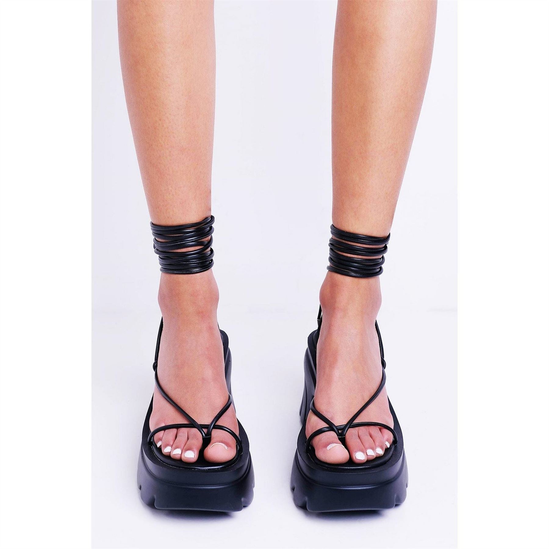 Chic Gladiator Leg Tie High Heel Sandals