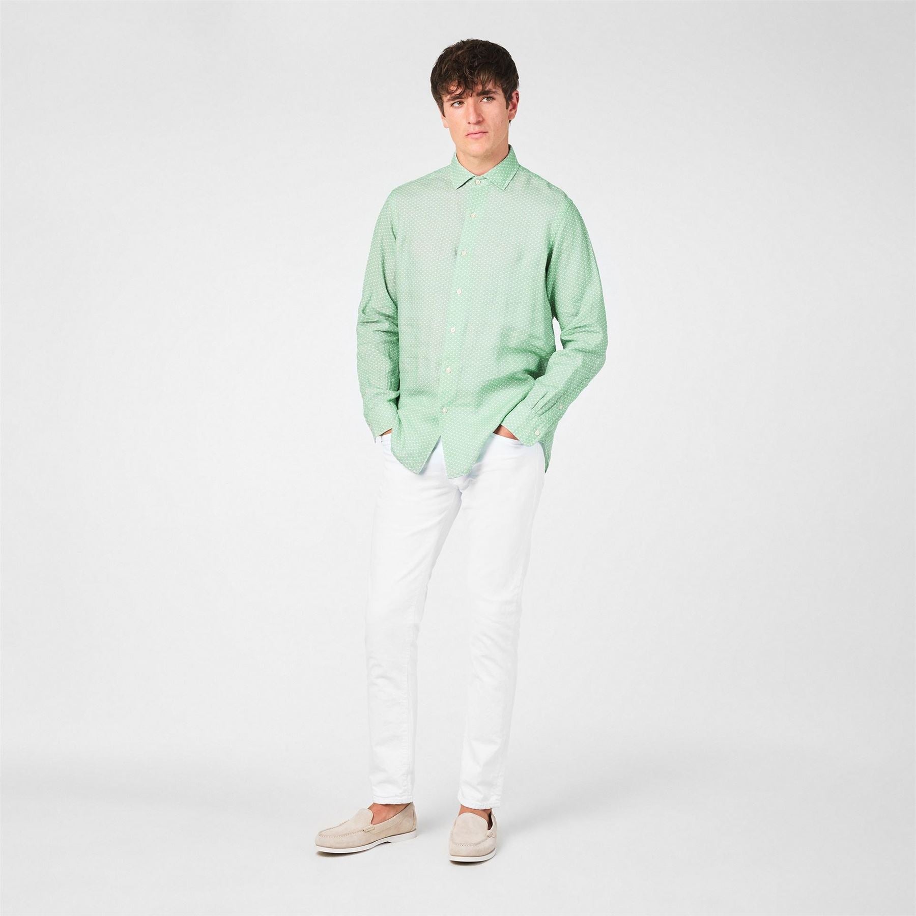 Polo Ralph Lauren Regular Fit Cuff Sleeve Point Collar Shirt