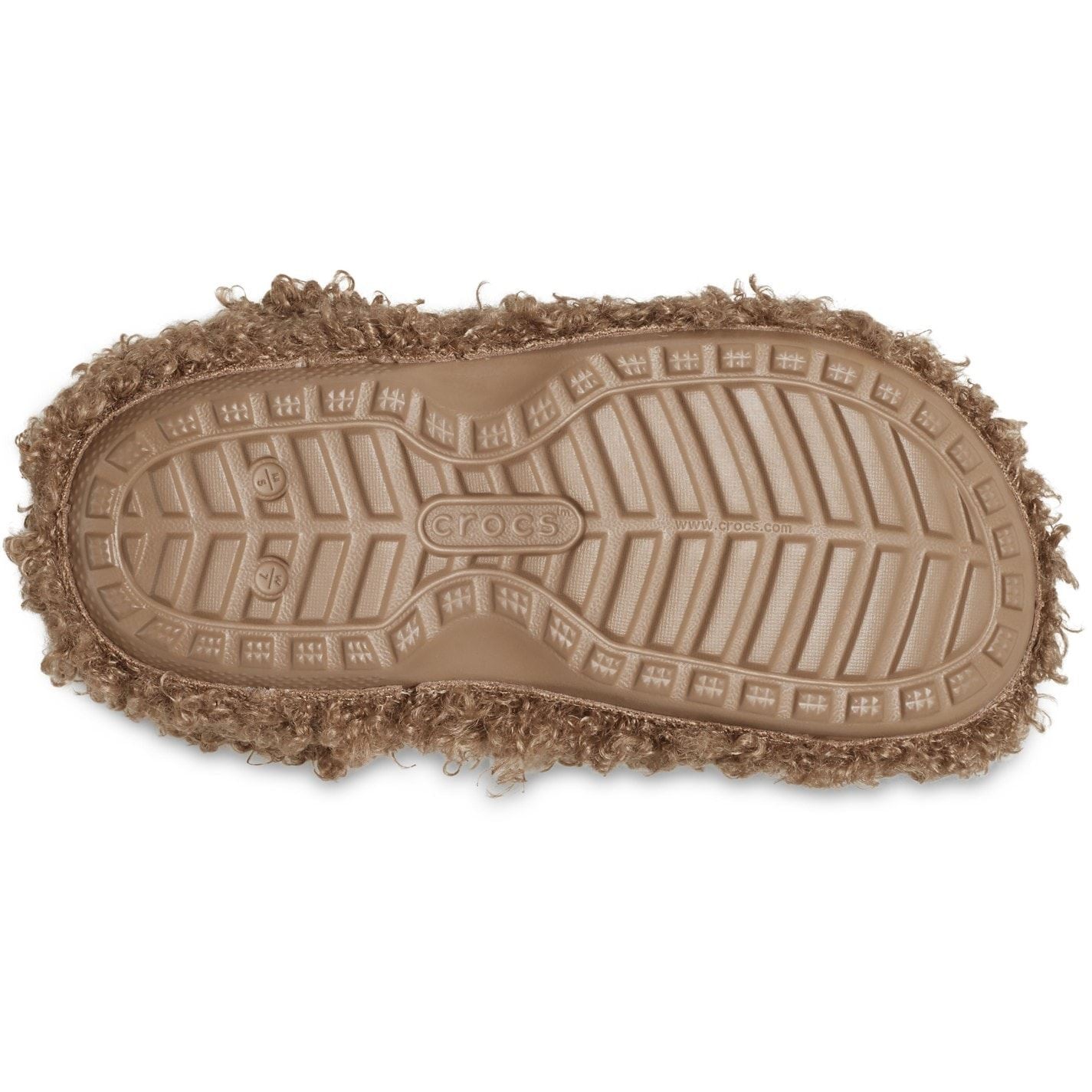 Crocs Textured Fur Mules Flat Heel