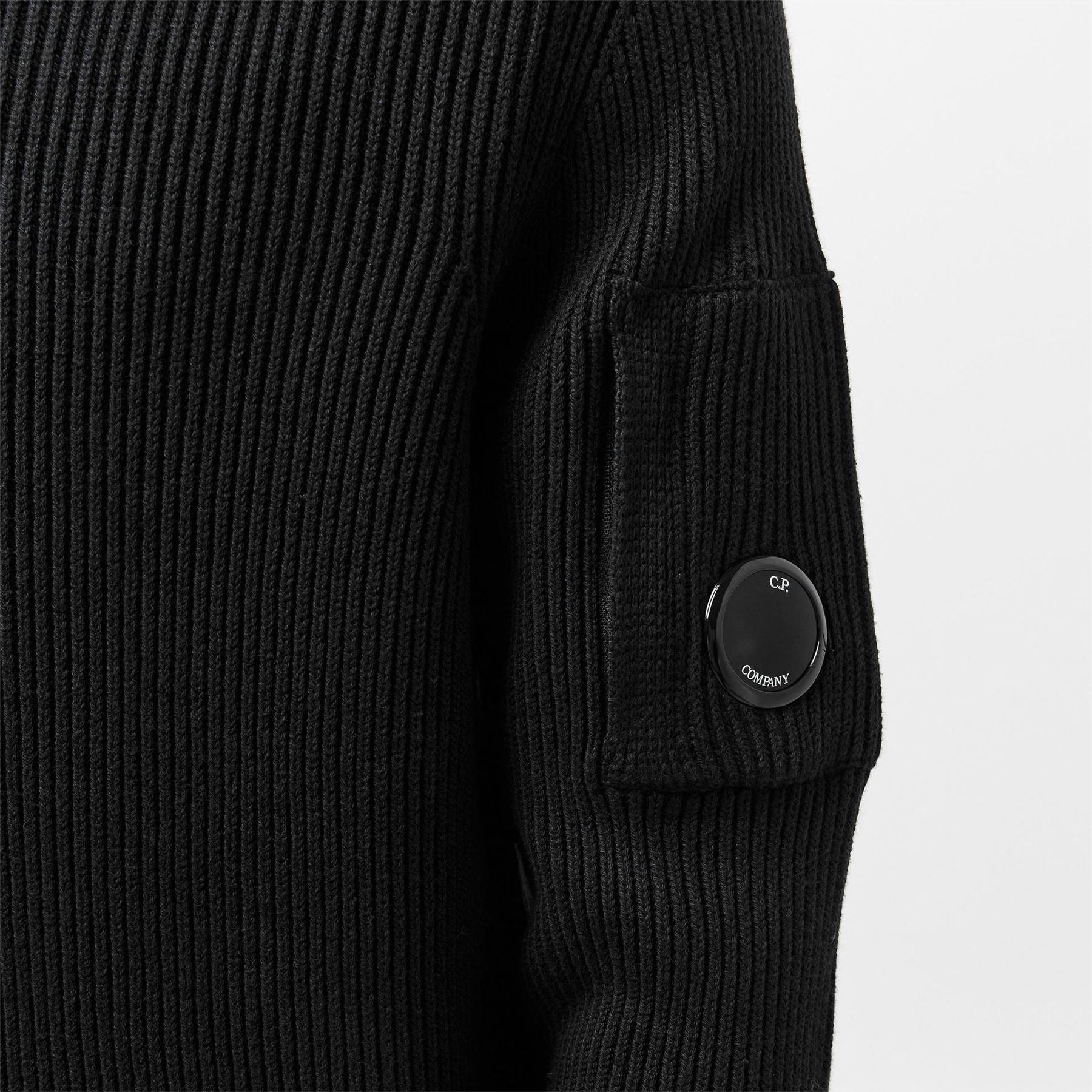 CP Company Quarter Button Knitted Turtle Neck Jumper
