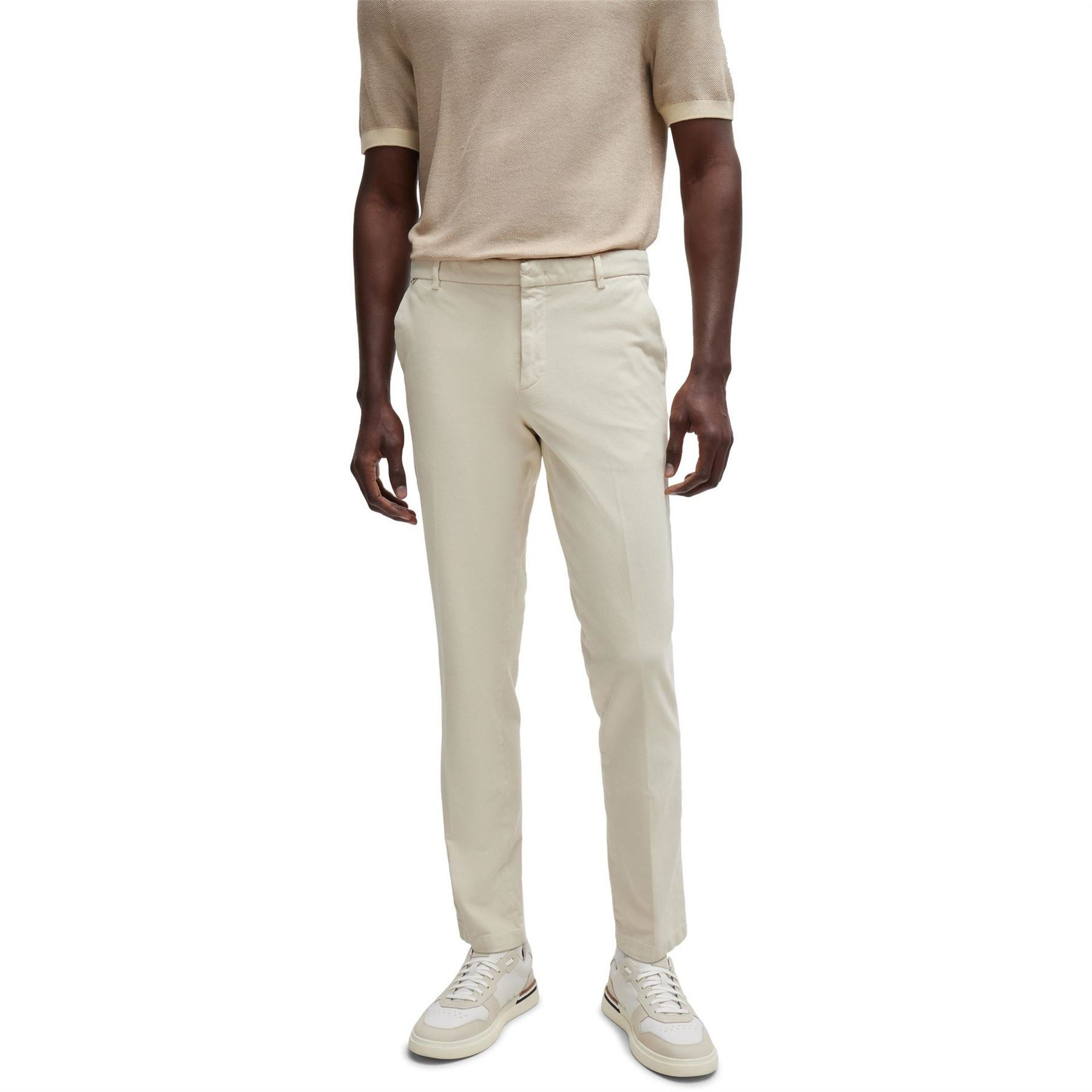 Boss Kaito1 Solid Patterned Straight Chinos