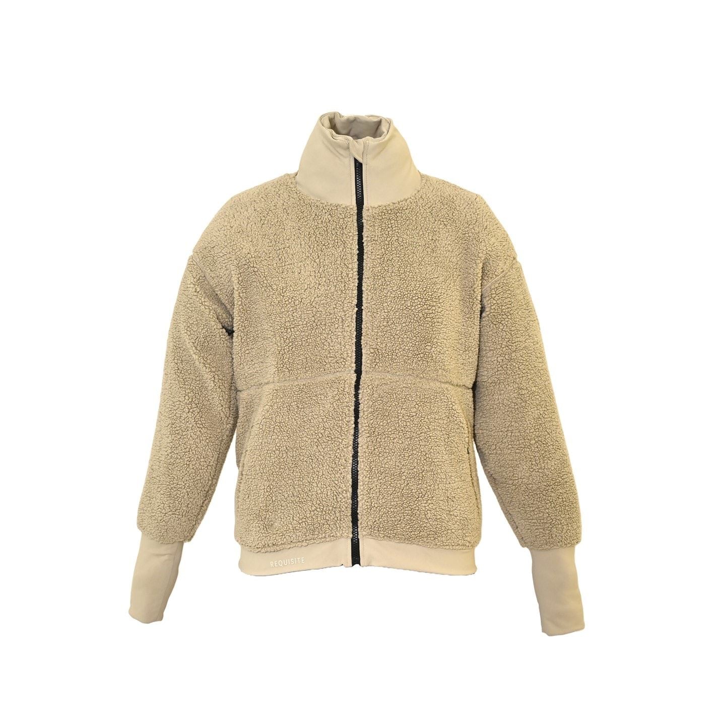 Requisite Essential Sherpa Wind Resistant Teddy Fleece Long Sleeve Oversized Fit Equestrian Jacket