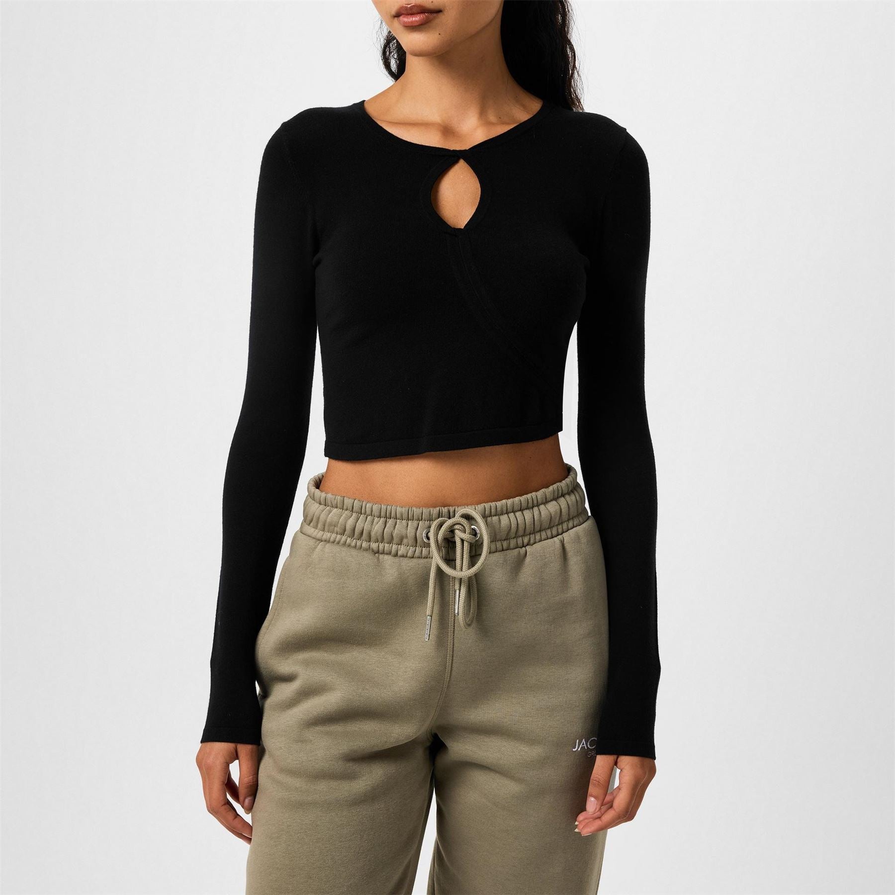 Jack Wills Cropped Keyhole Slim Fit Top