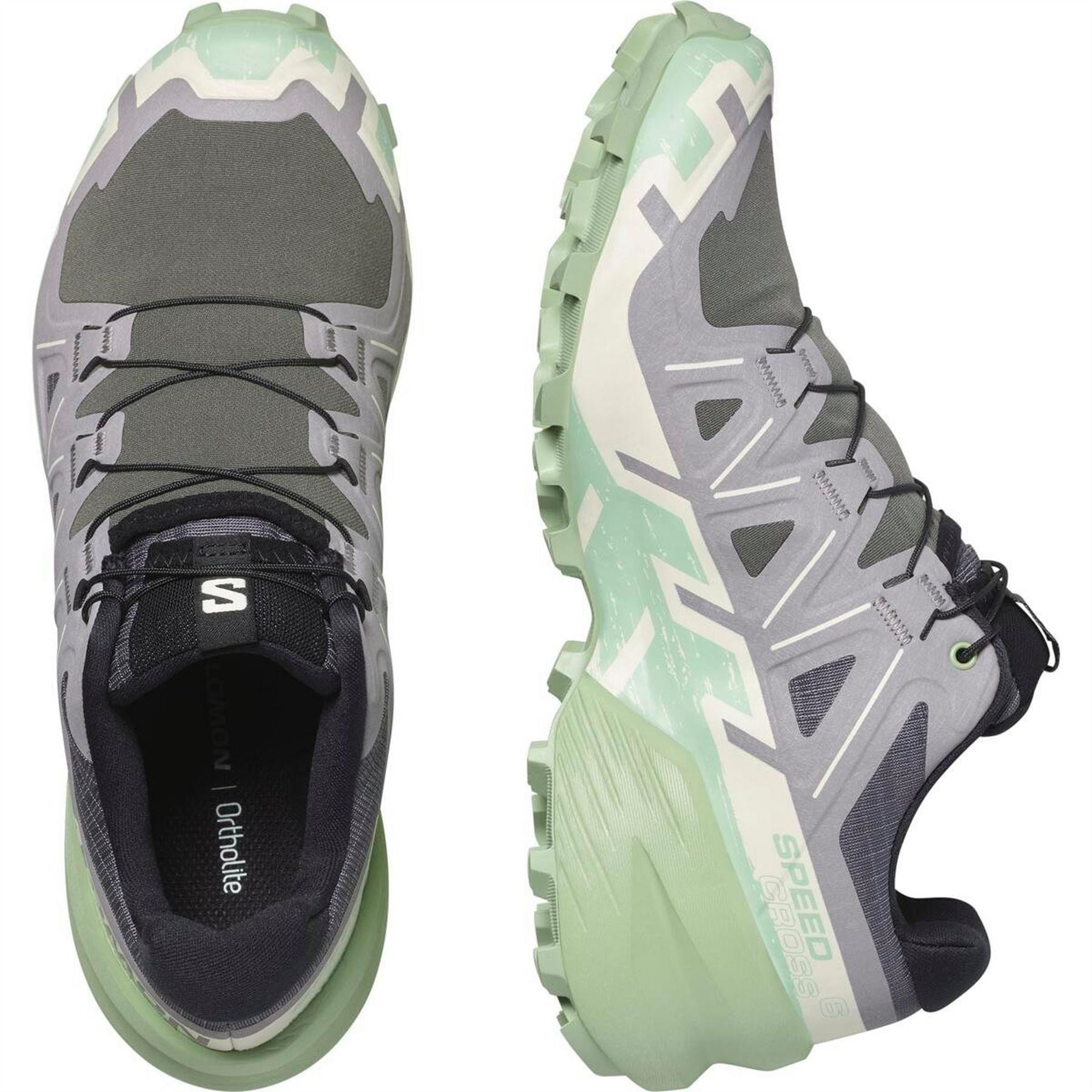 Salomon Womens Speedcross 6 W Clrock Vanila Smoke Trail Running