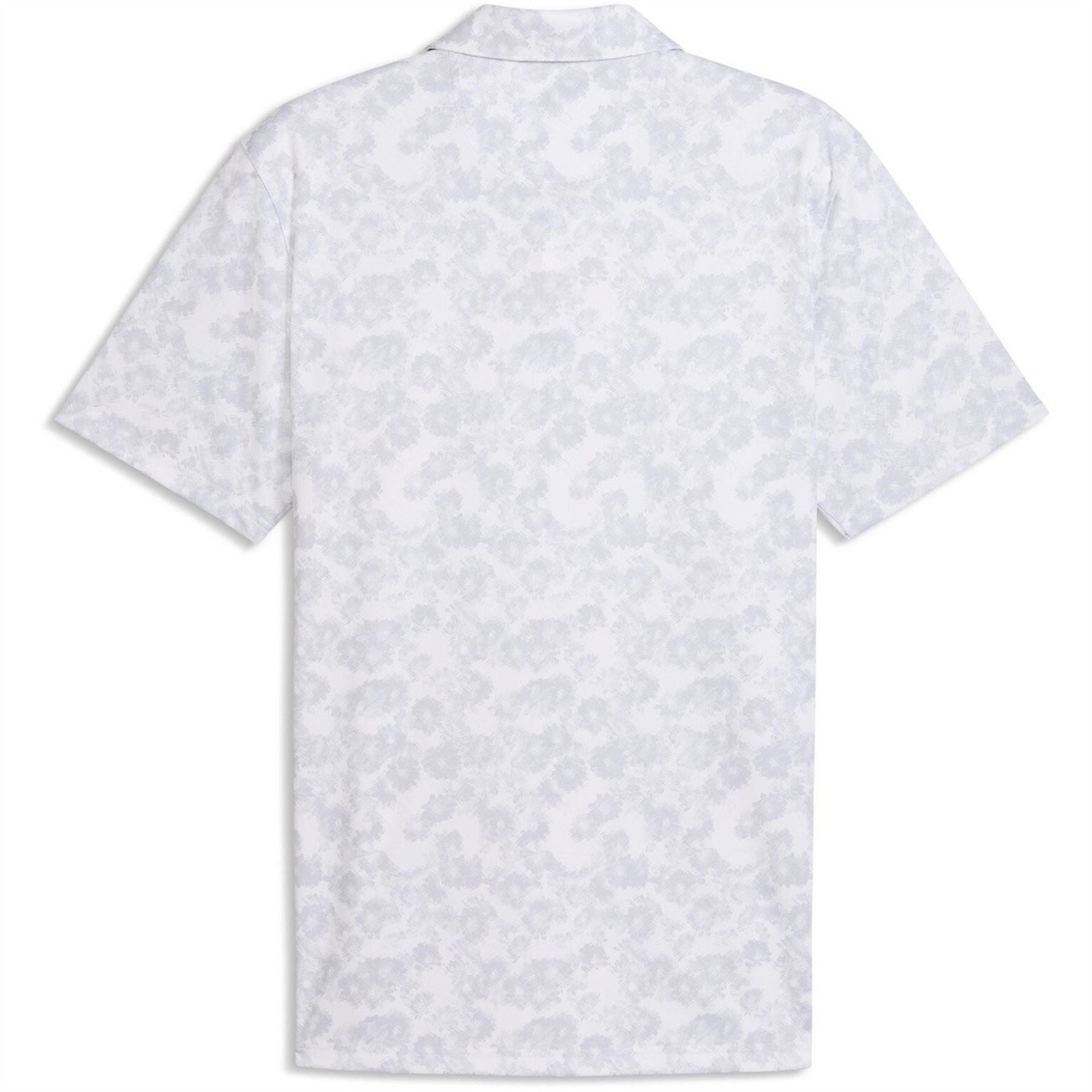 Puma Pure 2.0 Floral Short Sleeve Performance Polo Shirt