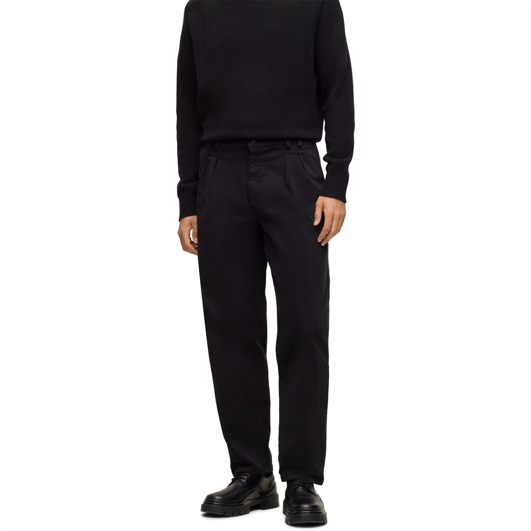 Boss Tulsa Solid Patterned Straight Chinos