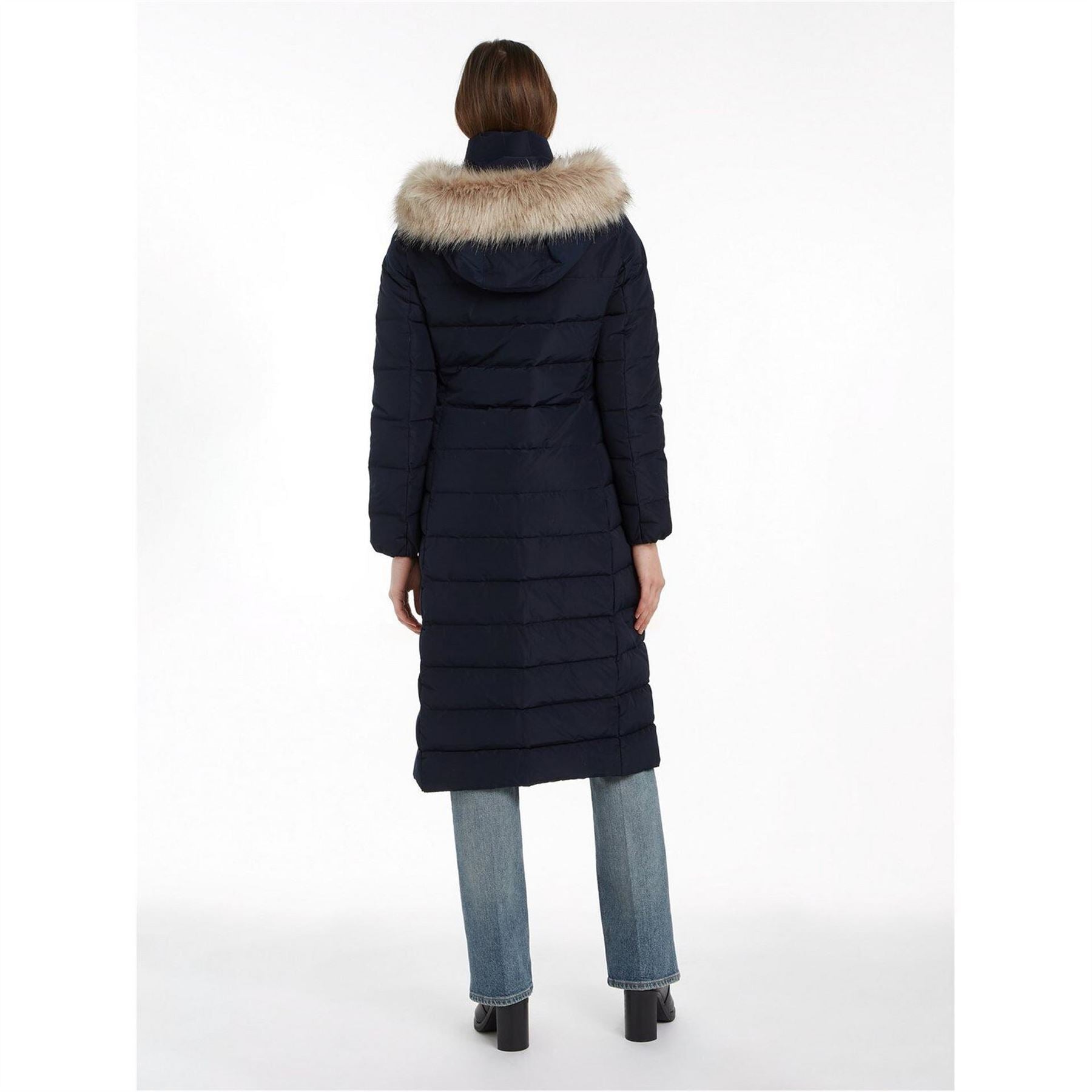 Tommy Hilfiger Heritage Down Tyra Maxi Recycled Polyester Long Sleeve Long Puffer Jacket