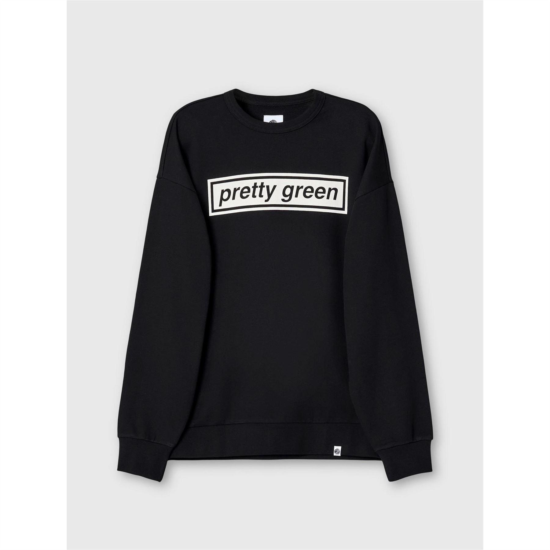 Pretty Green Box Print Logo Long Sleeve Sweatshirt