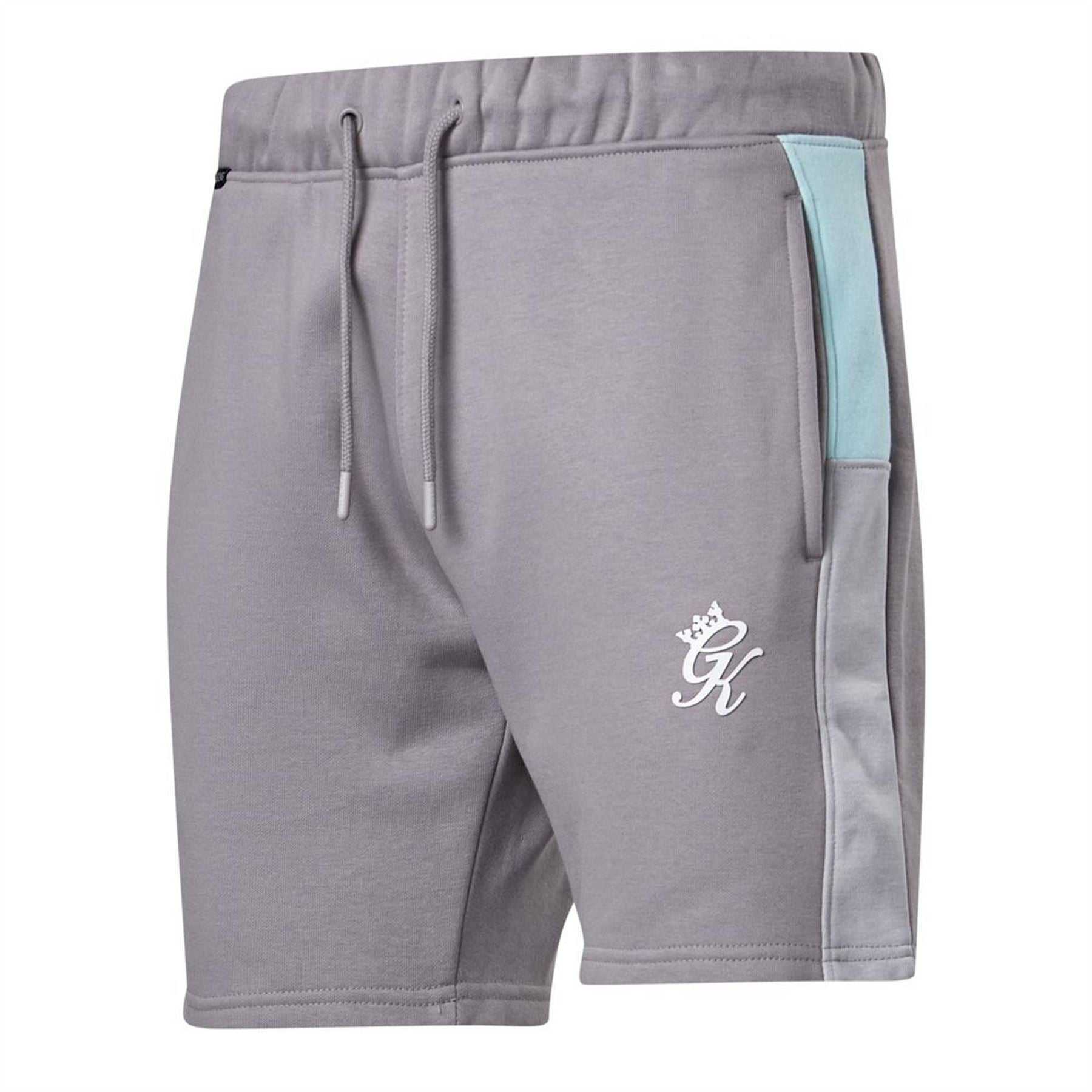 Gym King King Contrast Panel Short   Urban Grey Light Grey Mint