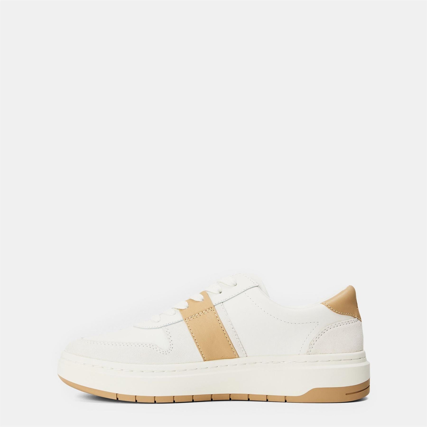 Lauren by Ralph Lauren Real Leather Harlie Basket Low Top Trainers