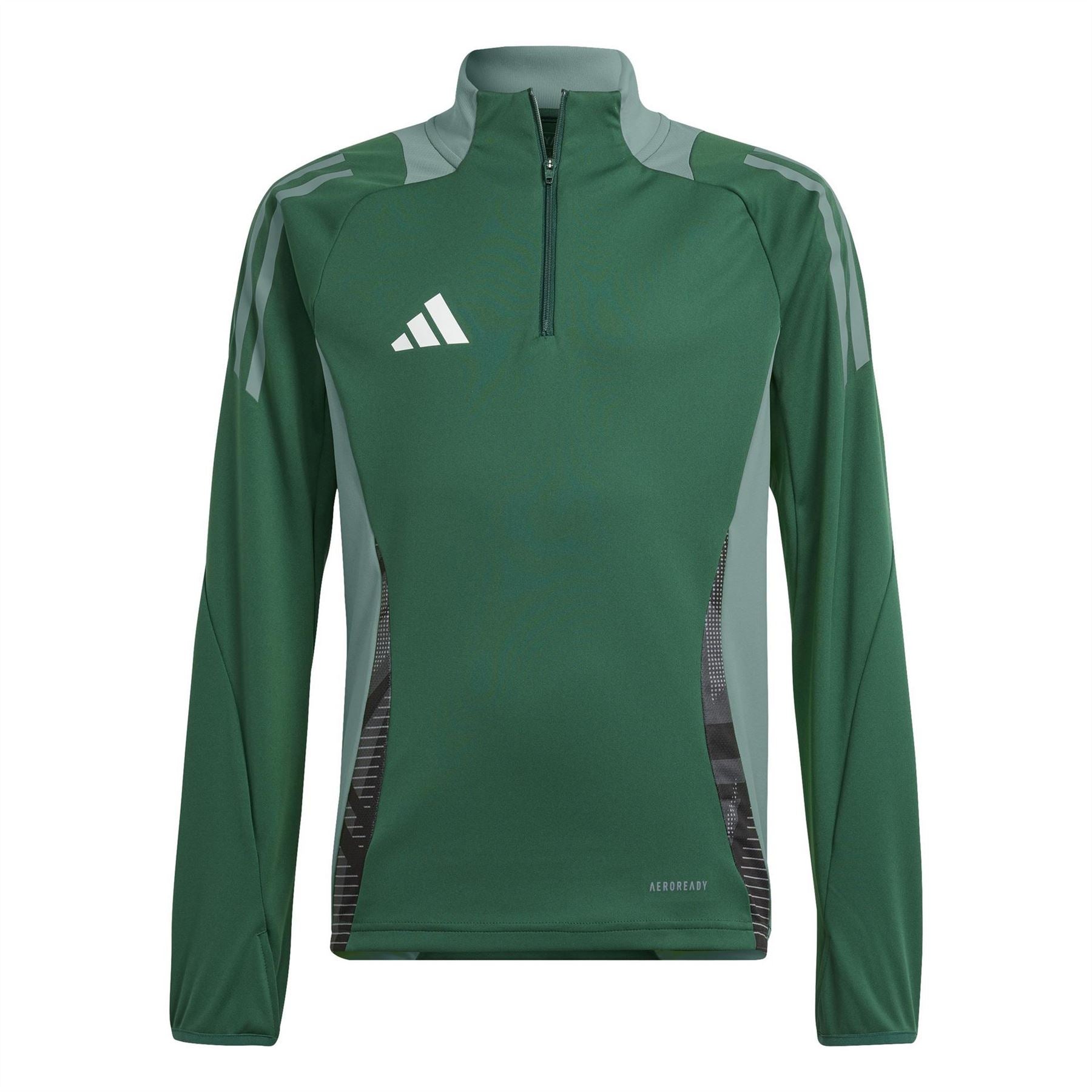 adidas Kids Three Bar Logo Funnel Neck Long Sleeve Athletic Top