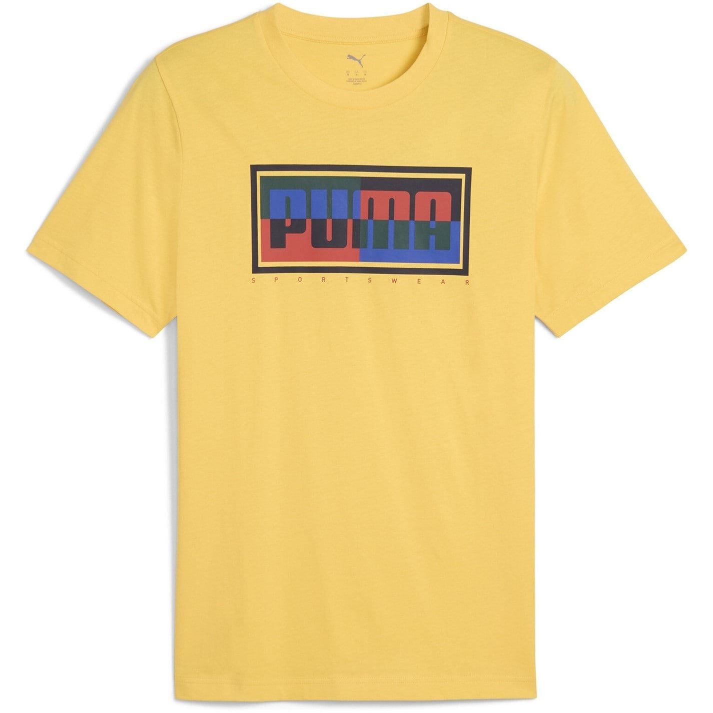 Puma Box Print Lettering Regular Fit T-Shirt