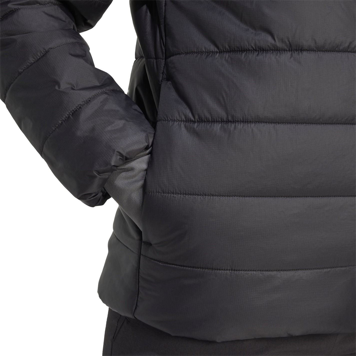 adidas Solid Patterned Hooded Neck Puffer Jacket
