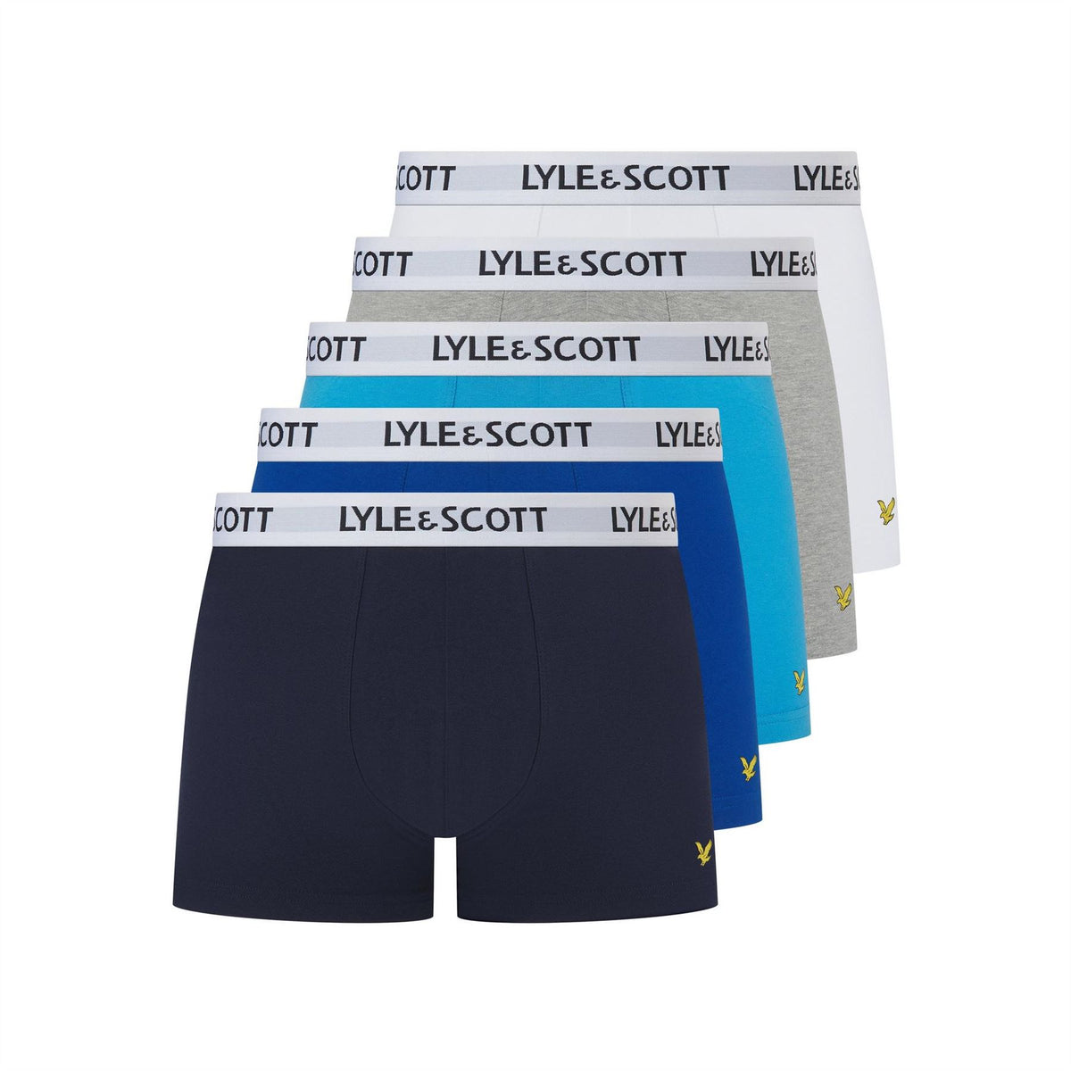 Lyle and Scott 5 Pack Core Plain Design Trunks