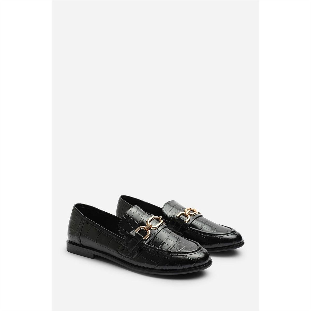 Wheres That From Chain Trim Detail Flat Loafers