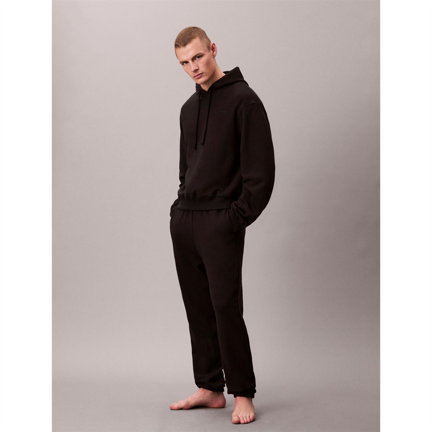 Calvin Klein Logo Print Hooded Neck Long Sleeve Sweatshirt