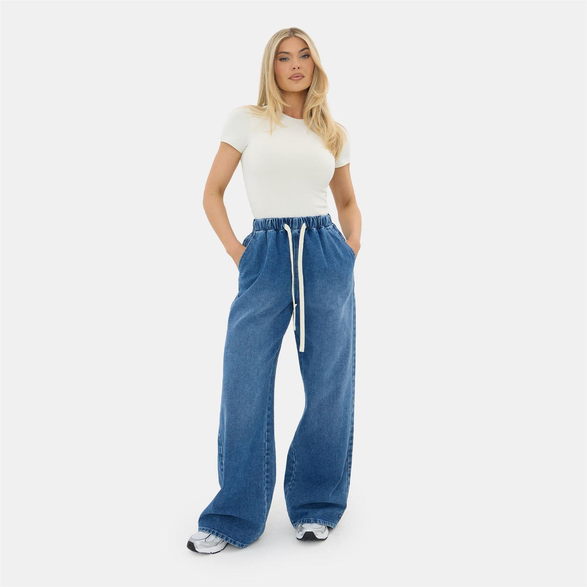I Saw It First Drawcord Denim Jogger