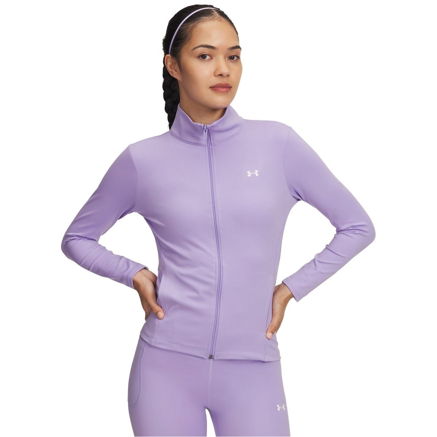 Under Armour Motion Emea Solid Patterned Ribbed Cuff Track Jacket