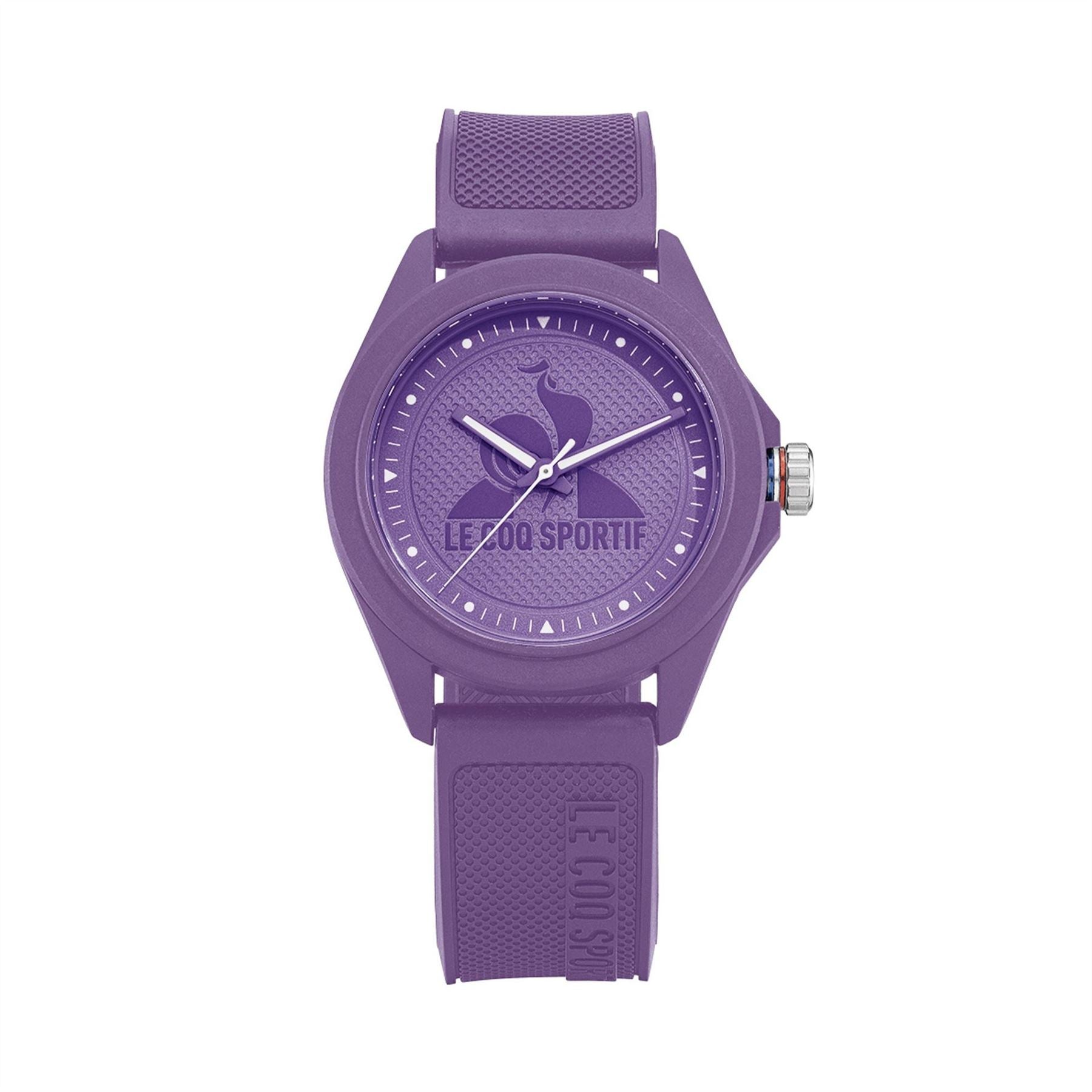 Le Coq Sportif Monochrome Purple Plastic Strap Digital Watch