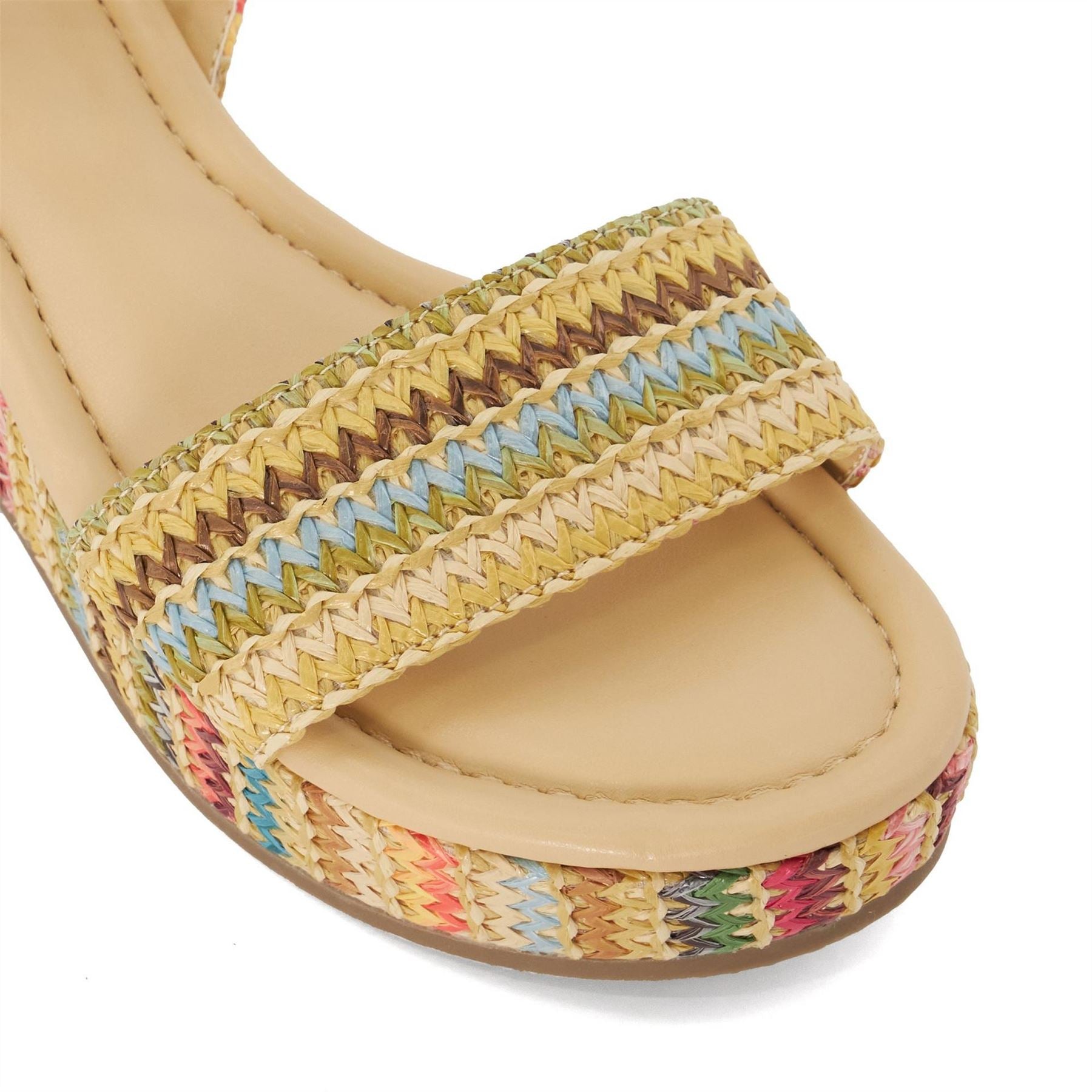 Dune London Lo Lazer Open Toe Flat Slide Sandals