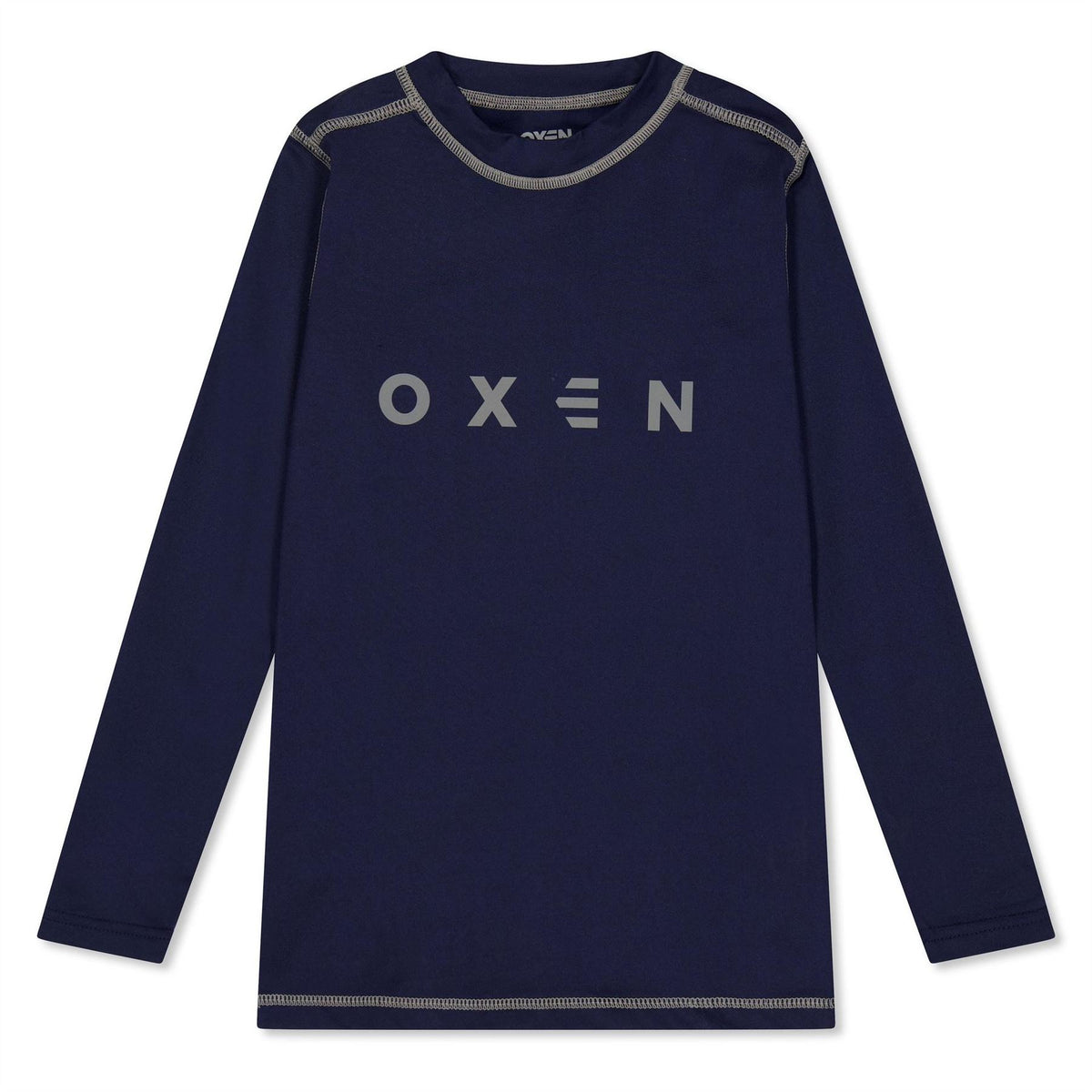 OXEN Crew Neck Long Sleeve Snug Fit Athletic Jersey
