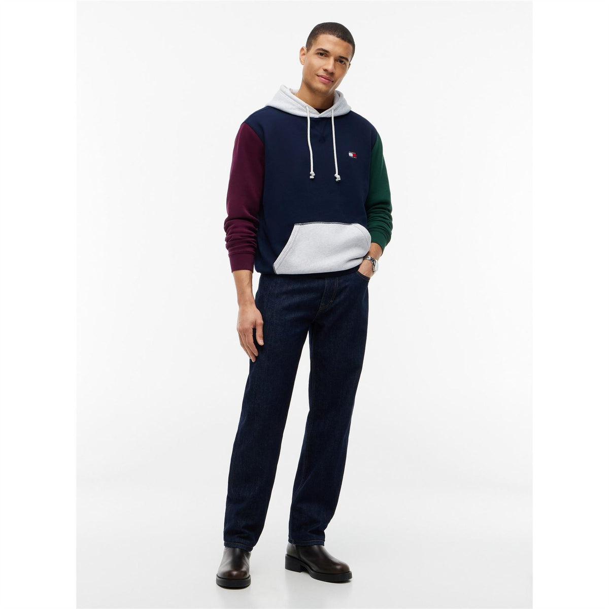 Tommy Jeans Badge Cotton Over The Head Hoodie