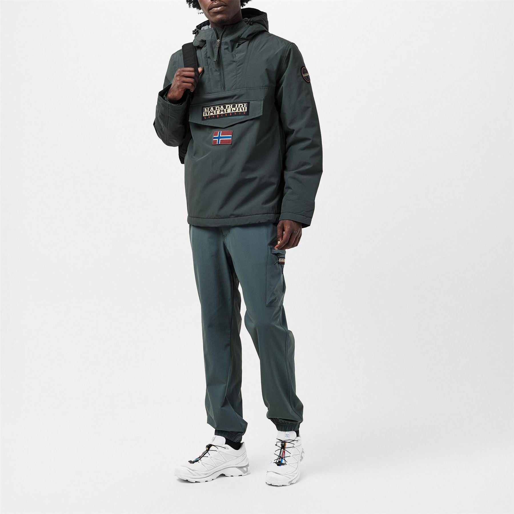 Napapijri Rainforest Water Resistant Hooded Long Sleeve Rain Anorak