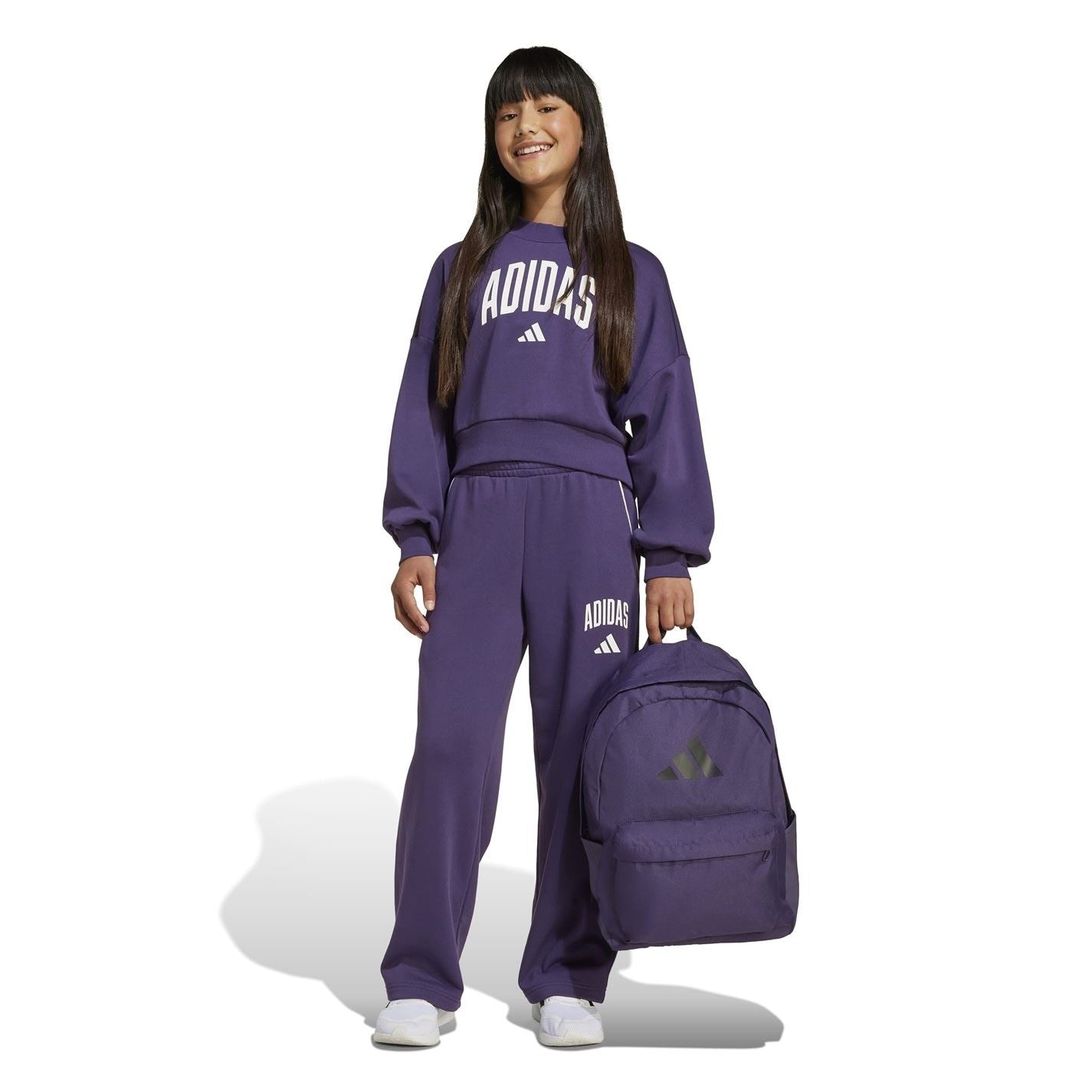 adidas Crew Neck Drop Shoulder Long Sleeve Sweatshirt