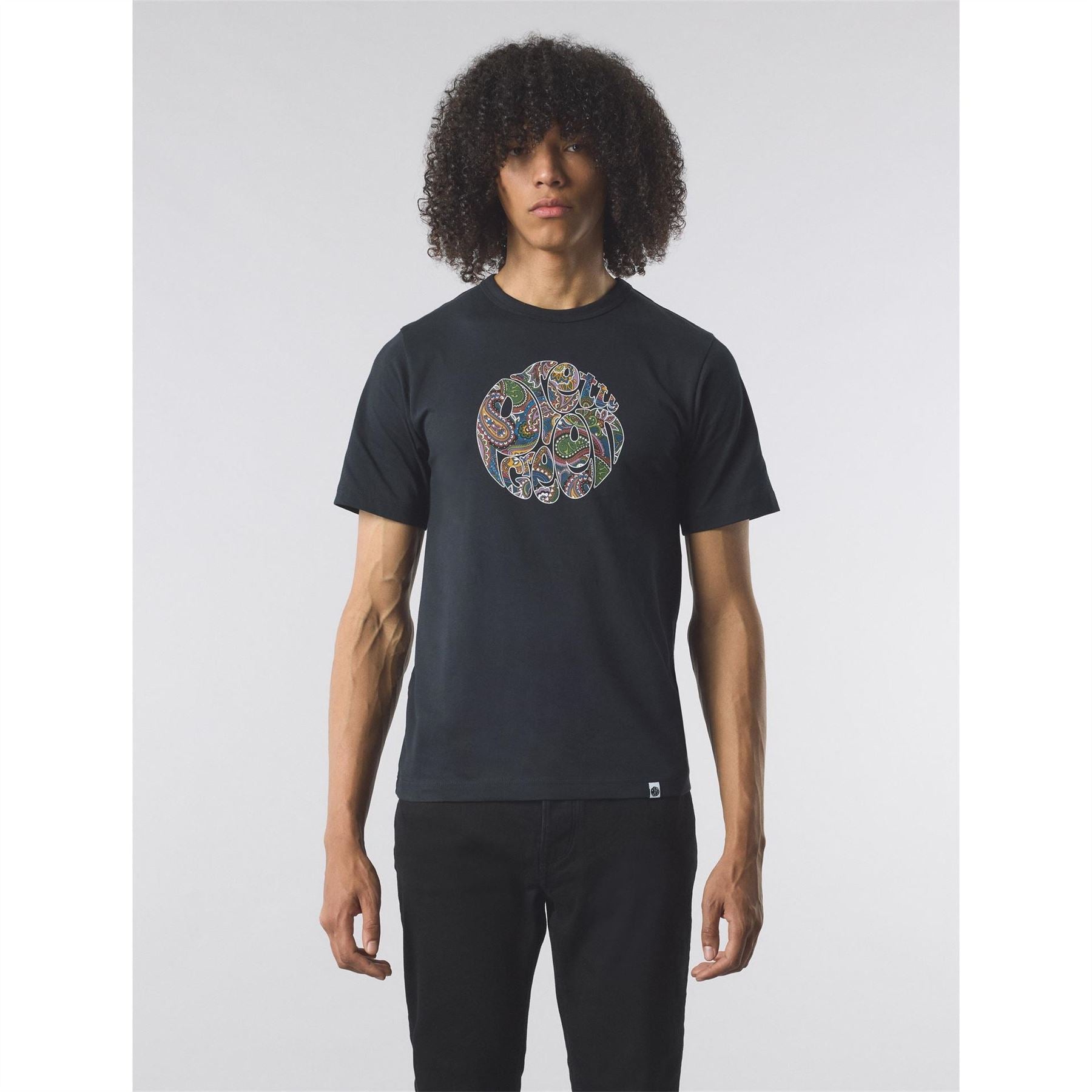 Pretty Green Paisley Crew Neck Short Sleeve T-Shirt