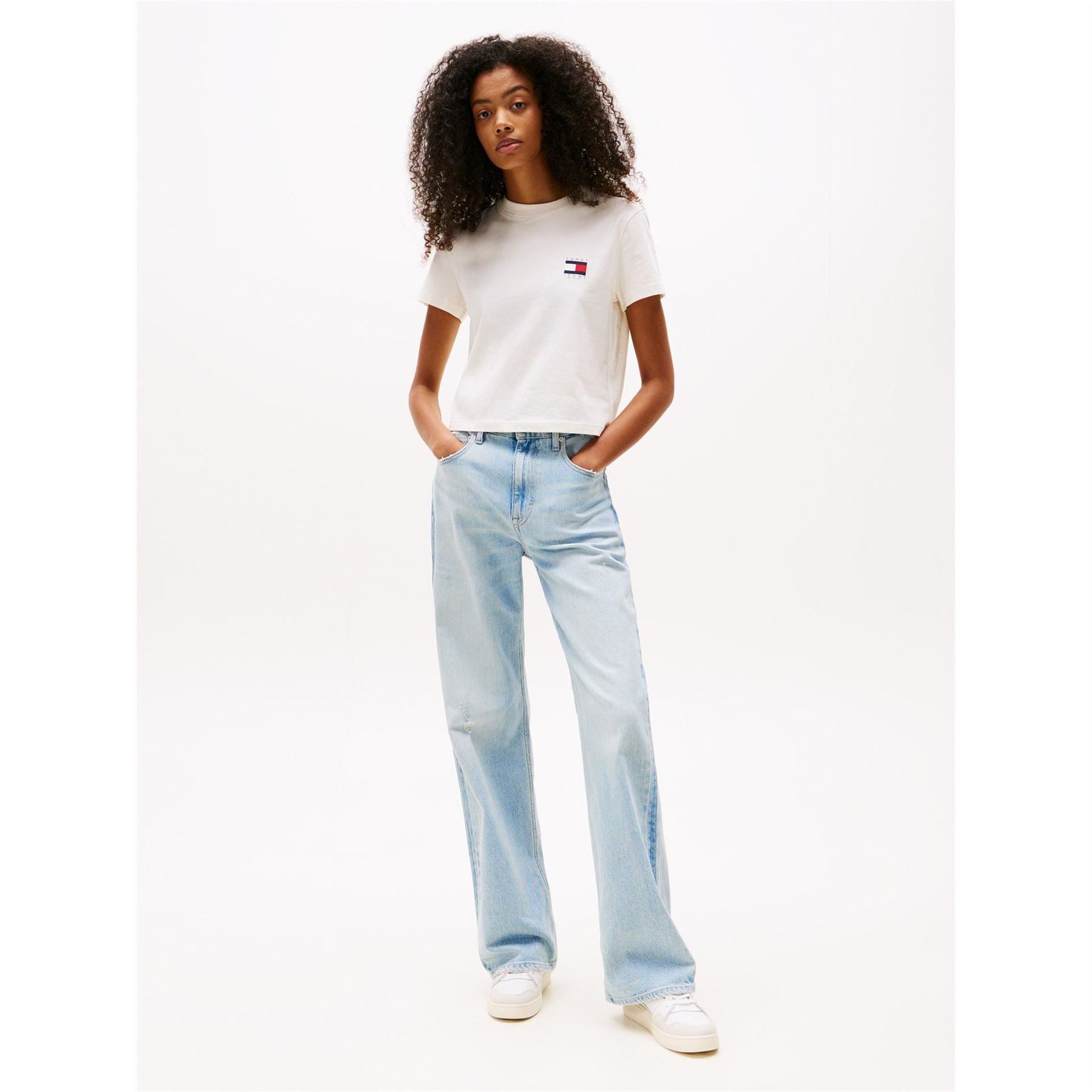 Tommy Jeans Flag Graphic Regular Fit Crew Neck T-Shirt