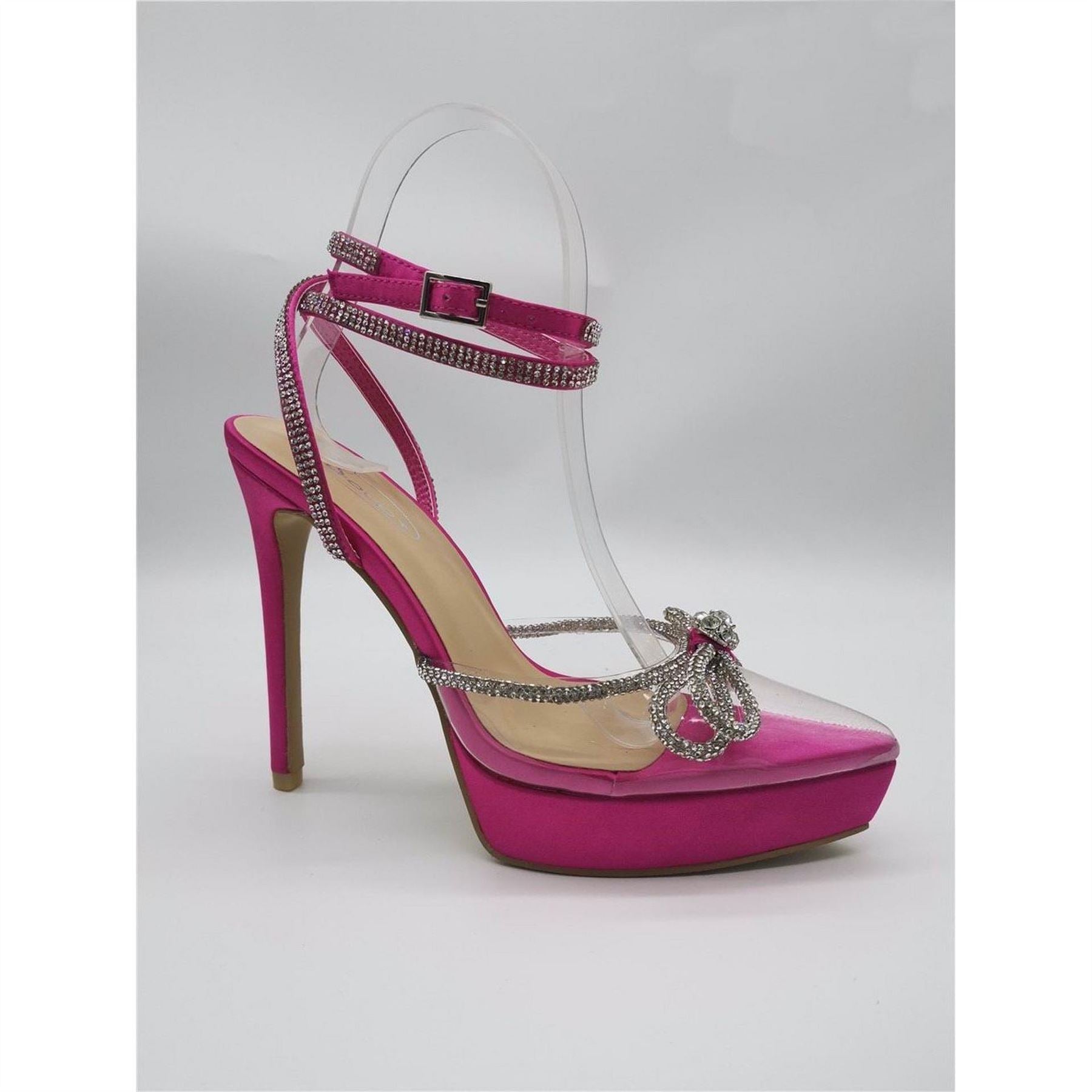 Chic Diamante Platform High Heel Closed Toe Sandals