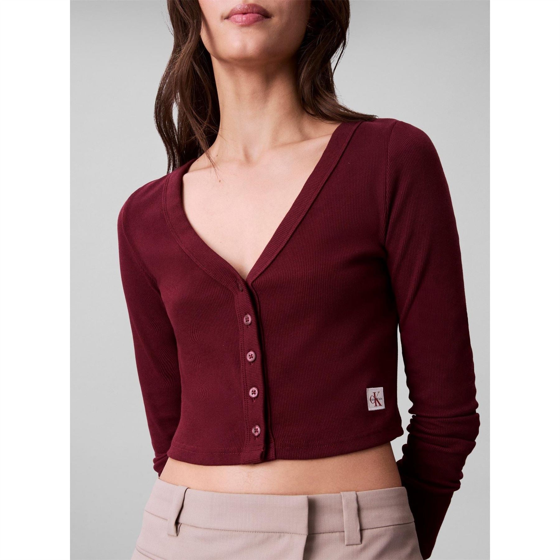 Calvin Klein Jeans V-Neck Long Sleeve Regular Fit Sweater
