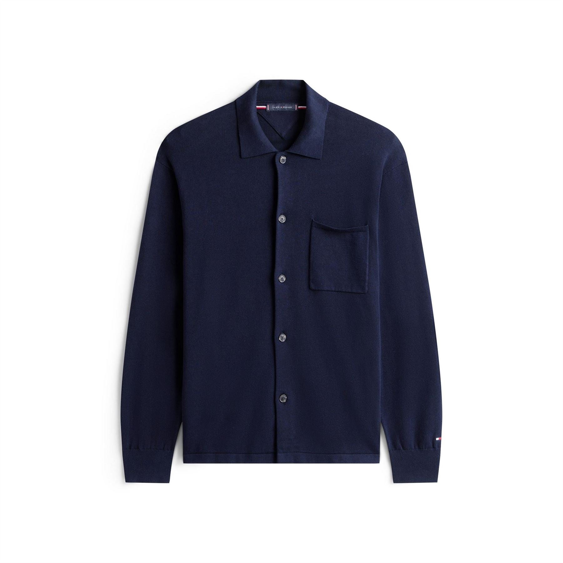 Tommy Hilfiger Solid Patterned Ribbed Cuff Overshirt